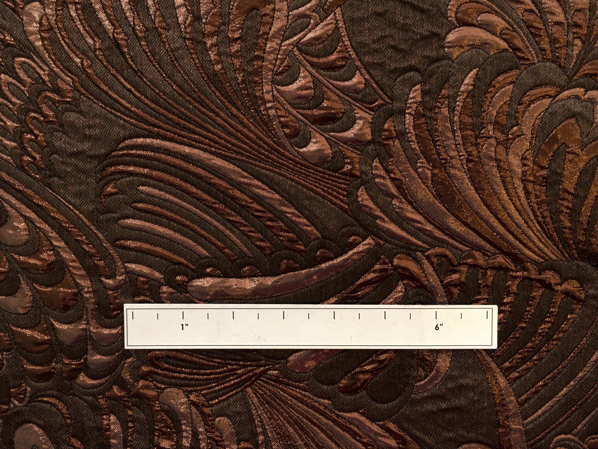 Metallic Brocade with Art Nouveau Patterns1