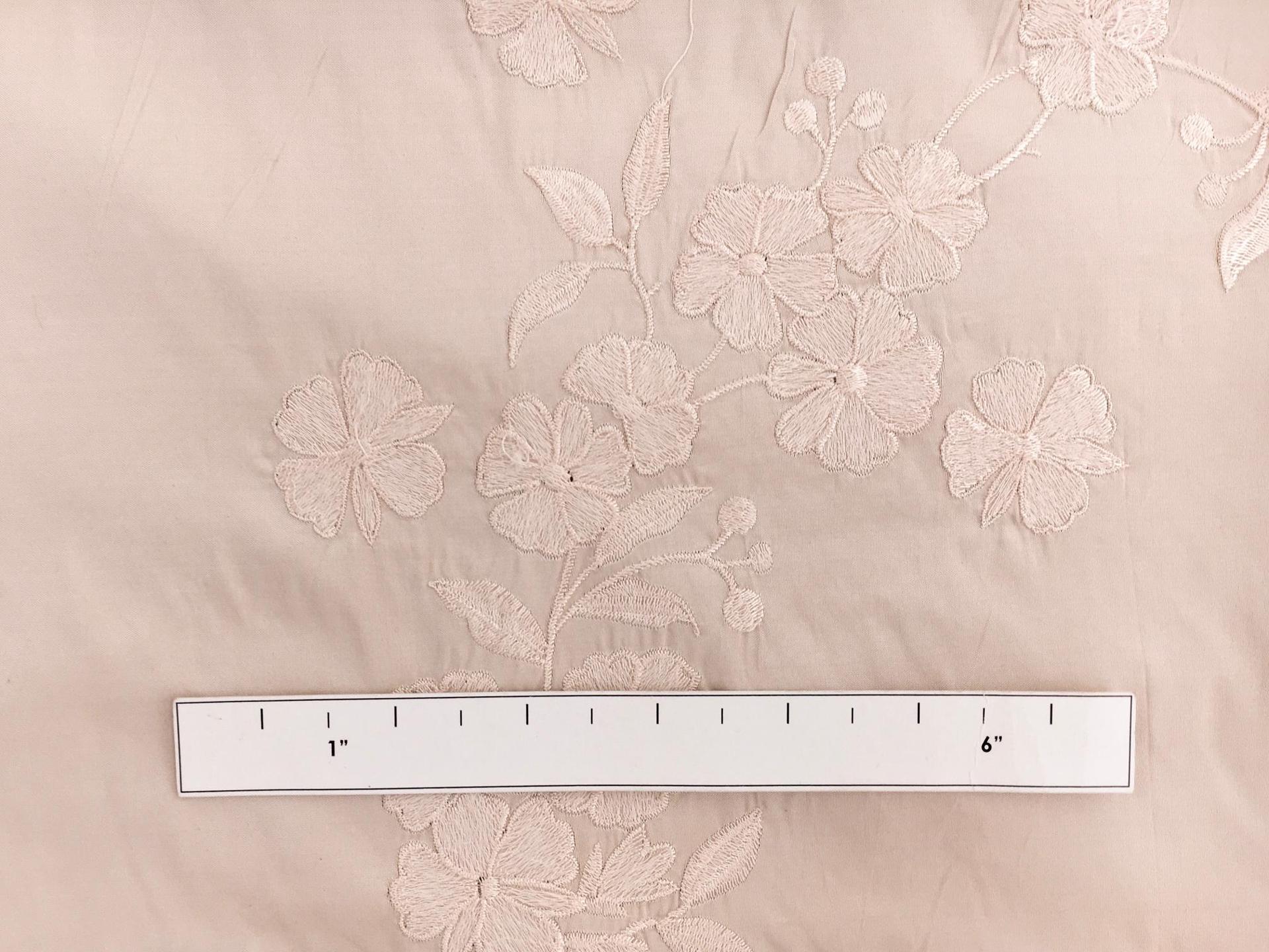 Silk Taffeta with an Embroidered Scallop and Floral Degradé2