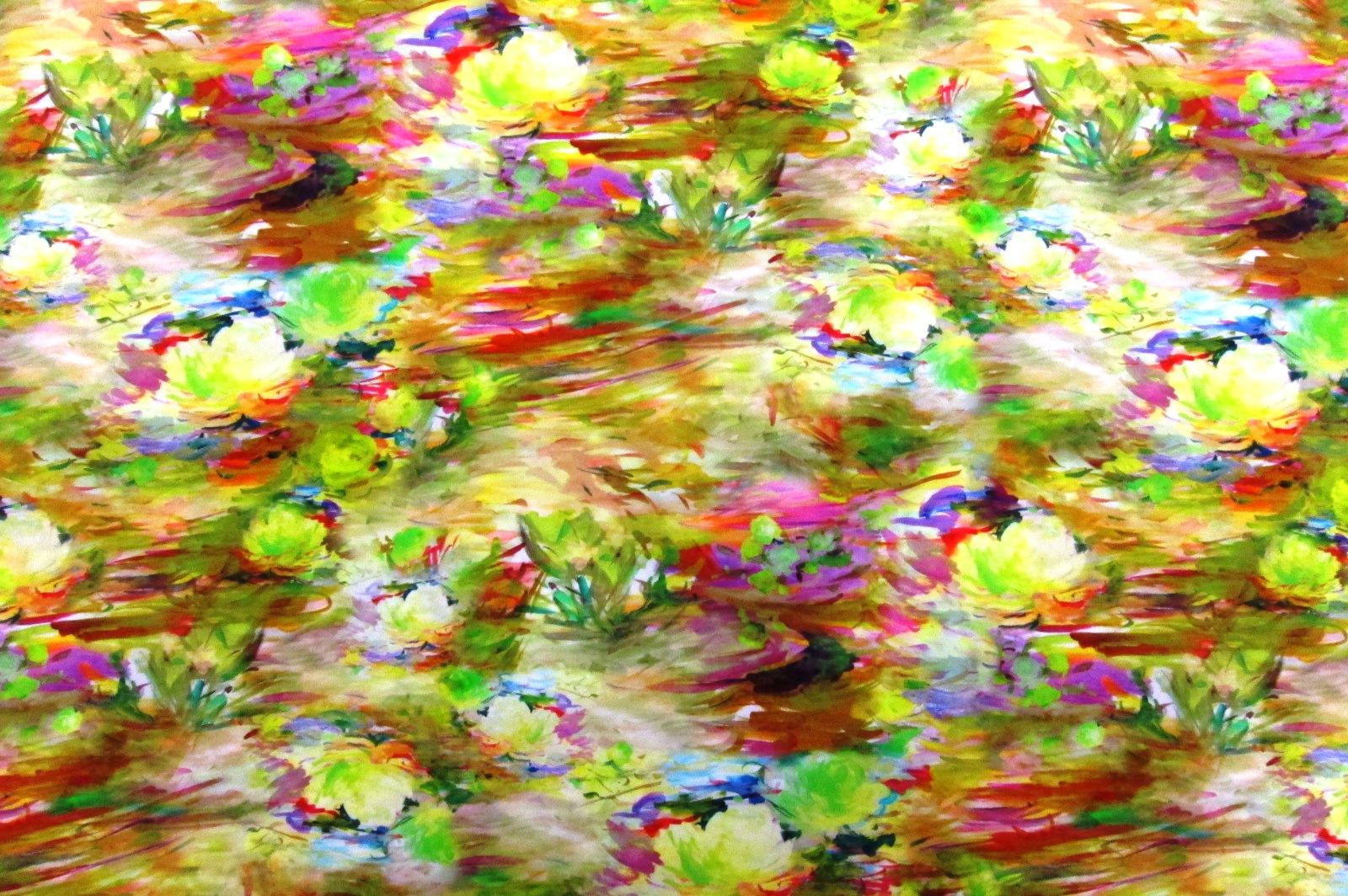 Printed Silk Charmeuse0