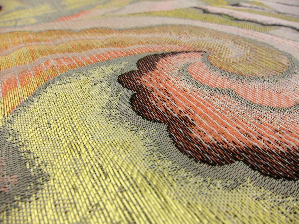 Polyester and Cotton Blend Brocade with Art Deco Patterns1