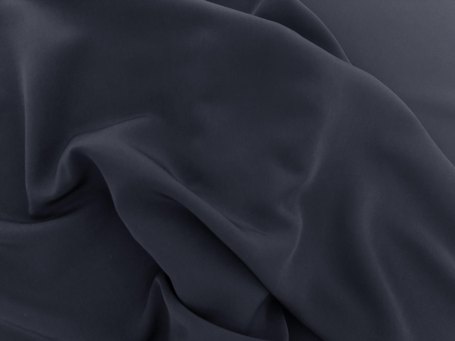 Polyester Powder Crepe De Chine in Navy2