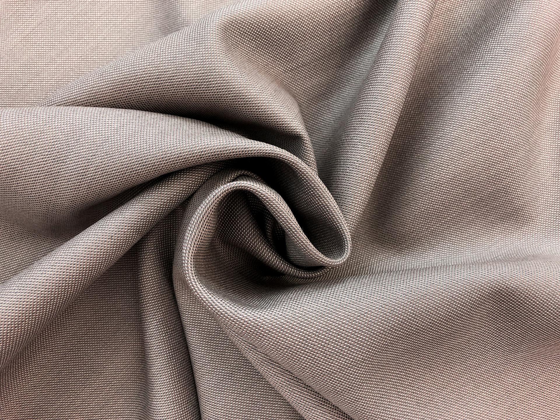 Wool Silk Blend Sharkskin Suiting in Wheat1