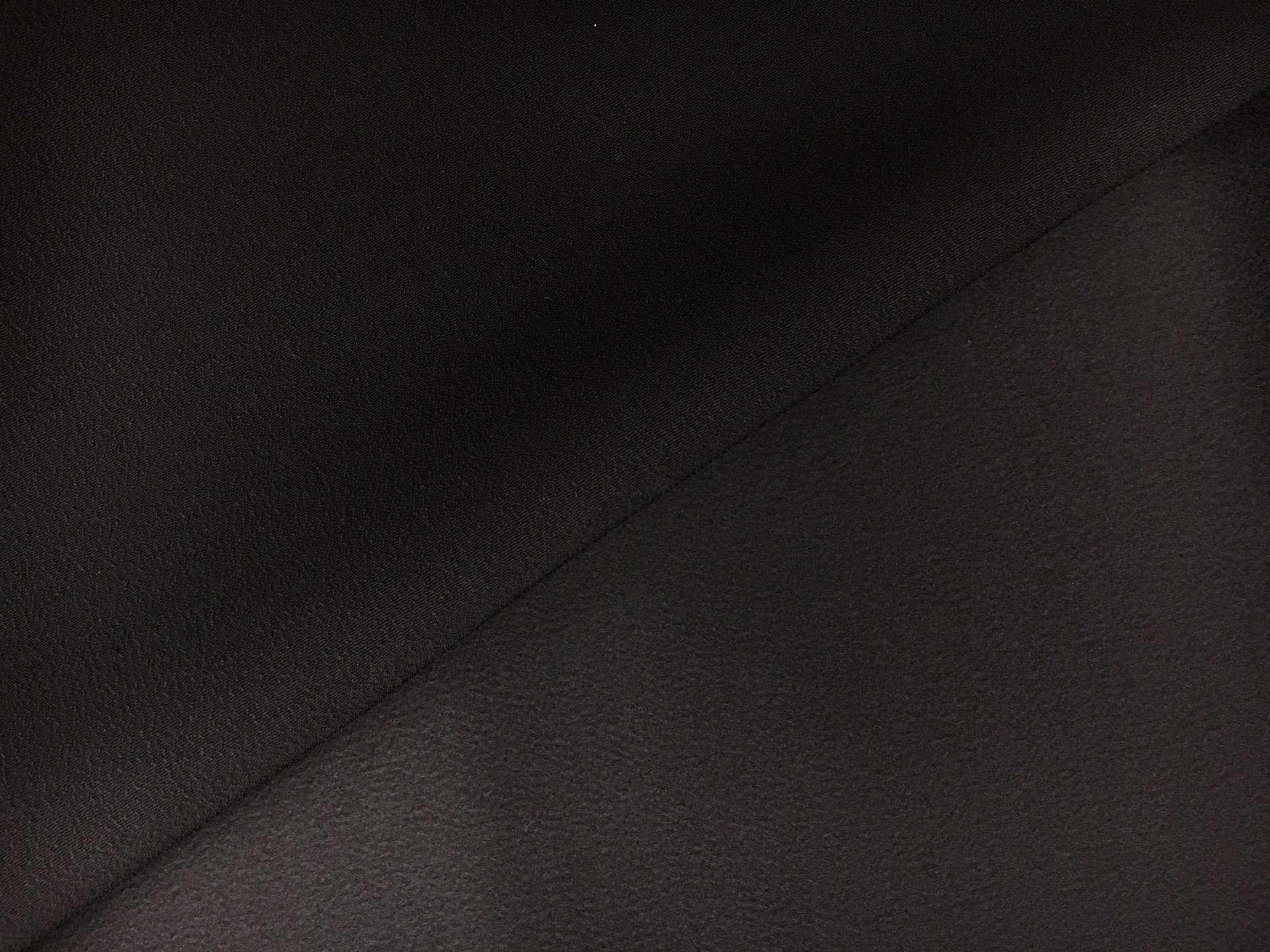 Italian Couture Silk Crepe Back Satin in Black0