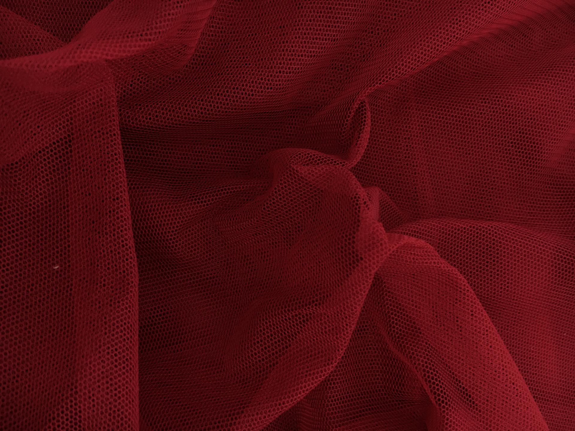 Nylon Bobbinet in Ciliegia0