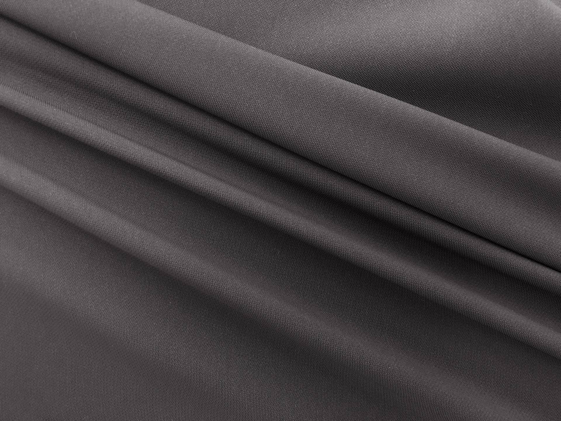 Polyester and Spandex Stretch Crepe in Charcoal0