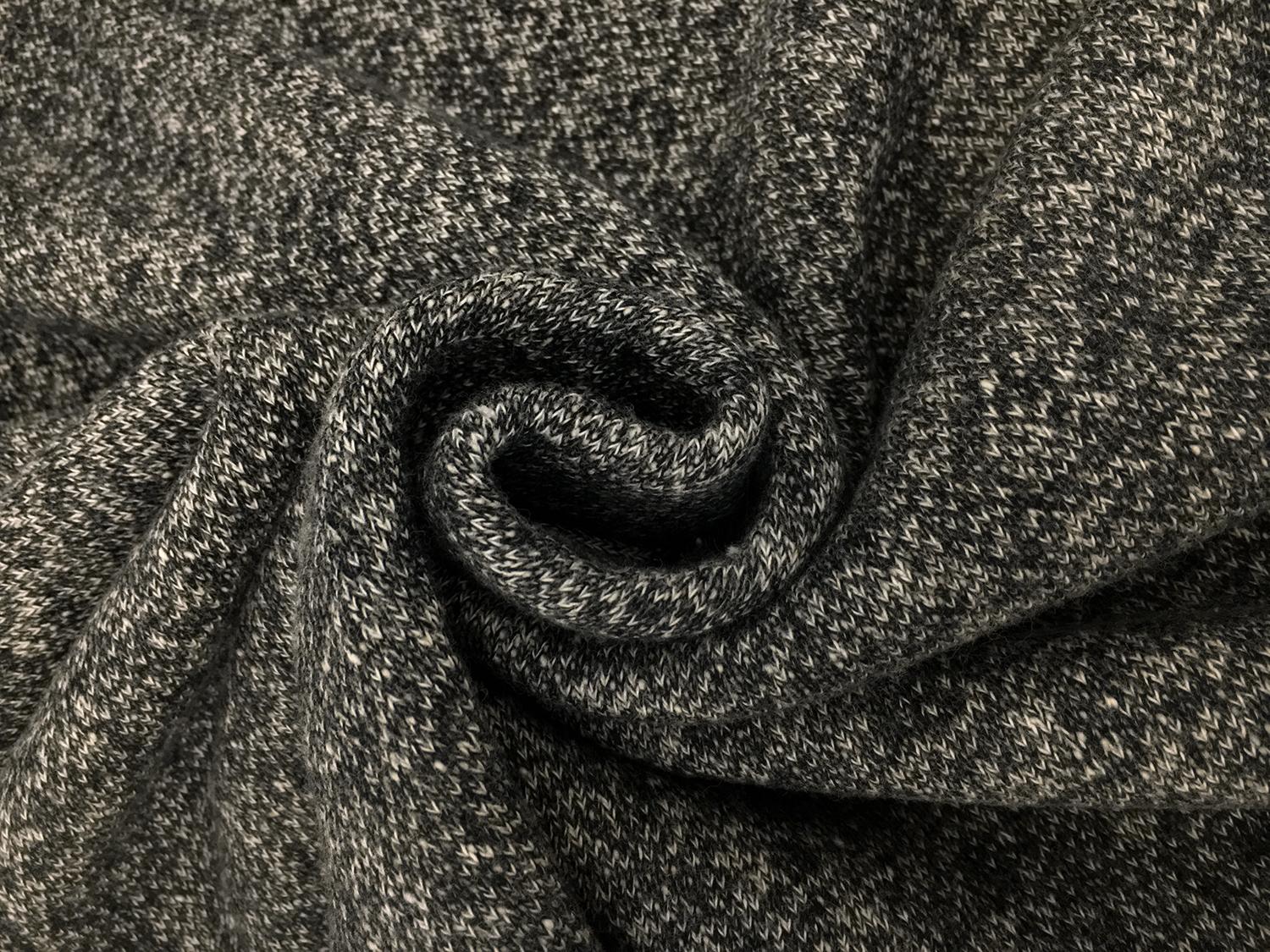 Large Loop Cotton French Terry Knit in Charcoal2