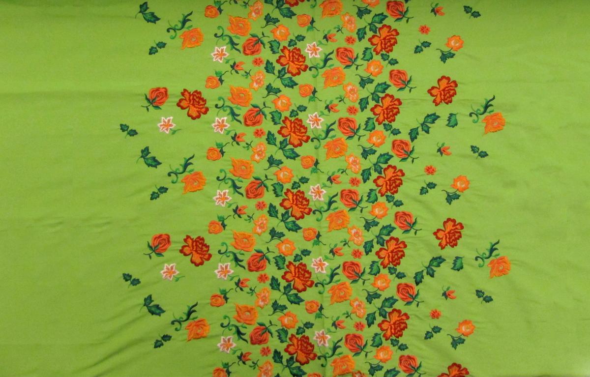 French Embroidered Italian Silk Faille0