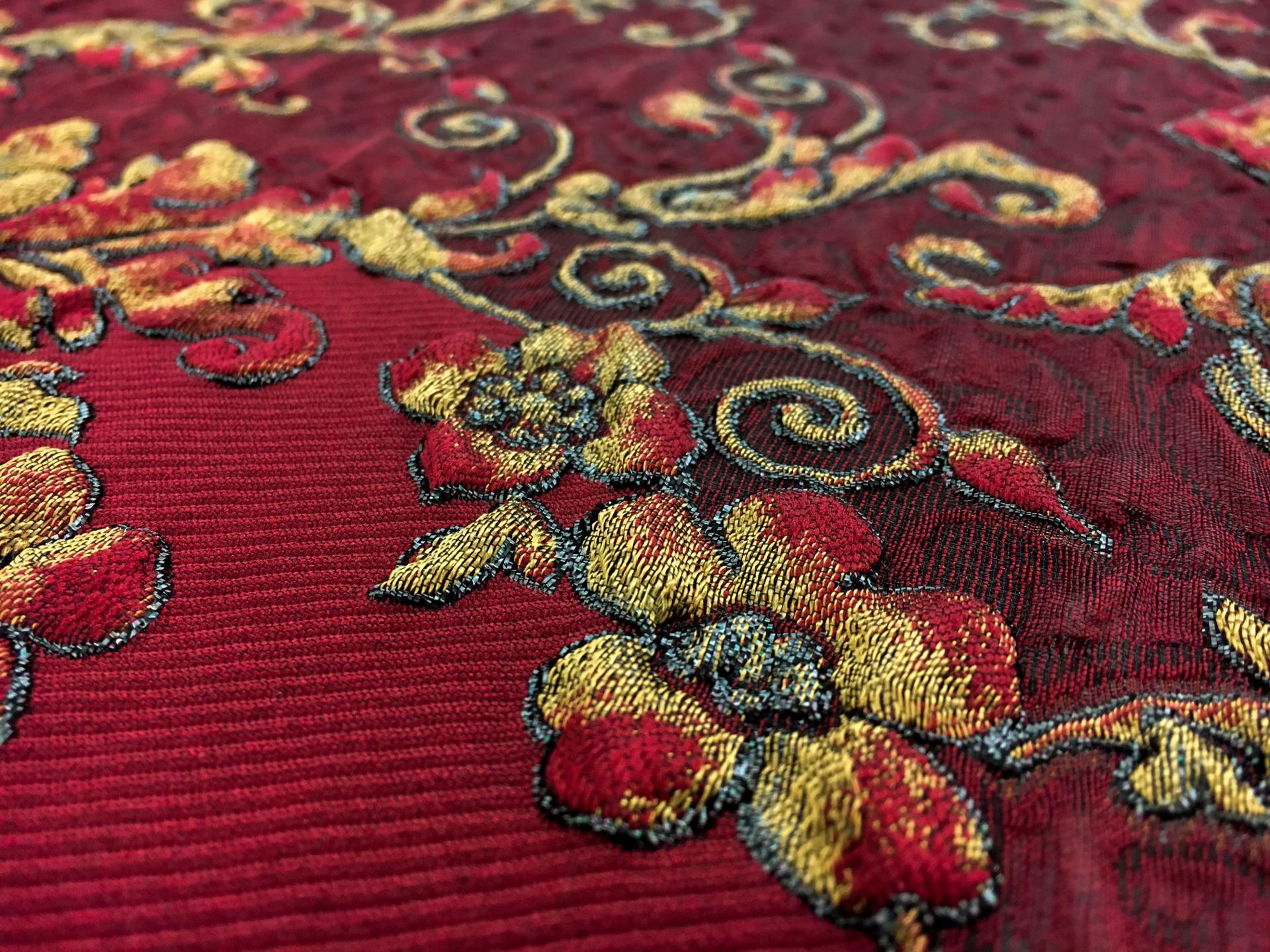 Swiss Silk Bend Cloque with Floral Filigree2