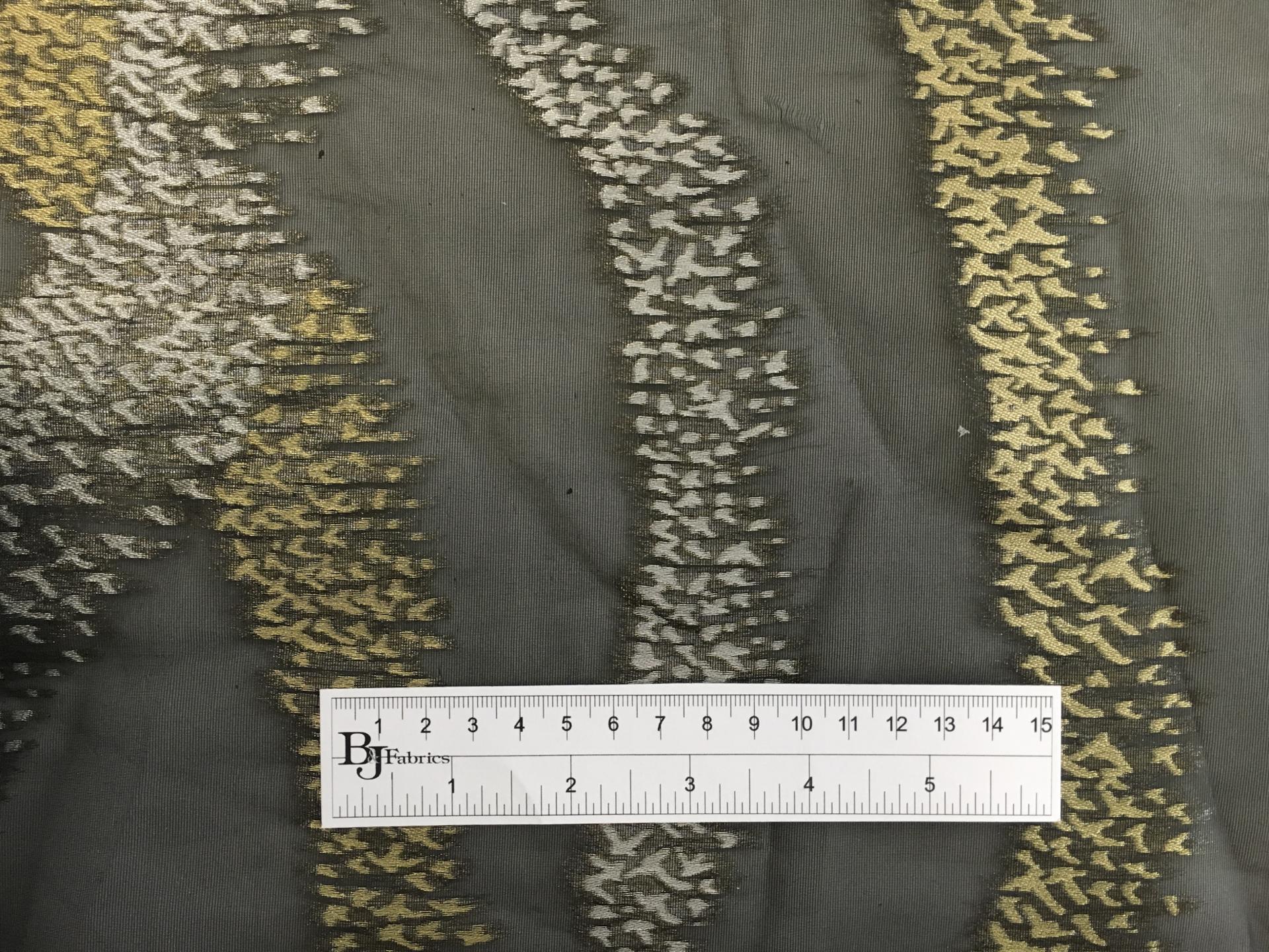 Silk Organza with Metallic Fil Coupé 1