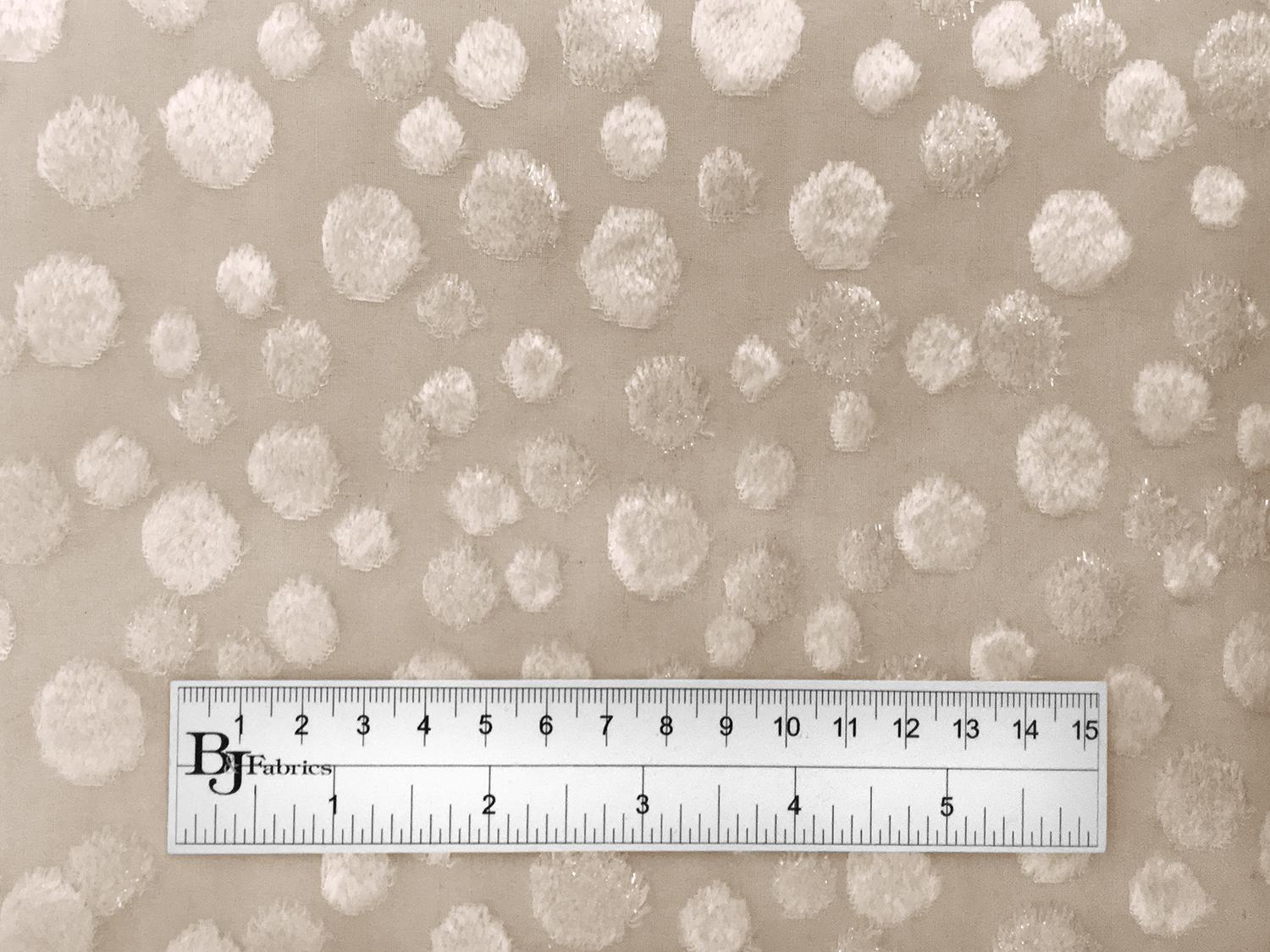 Silk Lurex Burn-Out Velvet Dots in Ivory 3