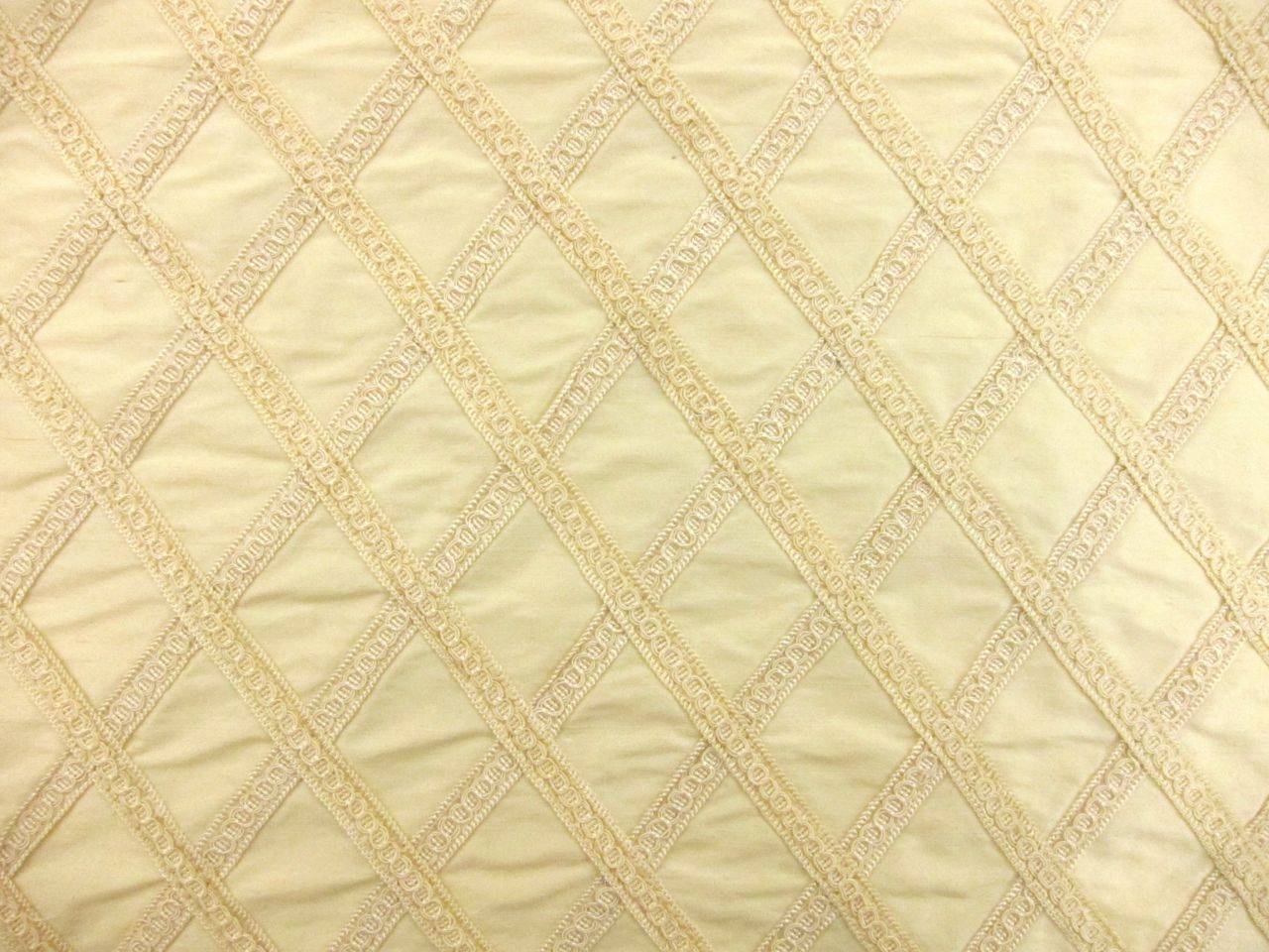 Trim Embroidered Silk Shantung0