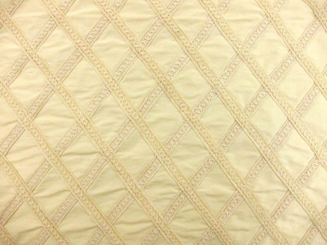 Trim Embroidered Silk Shantung0