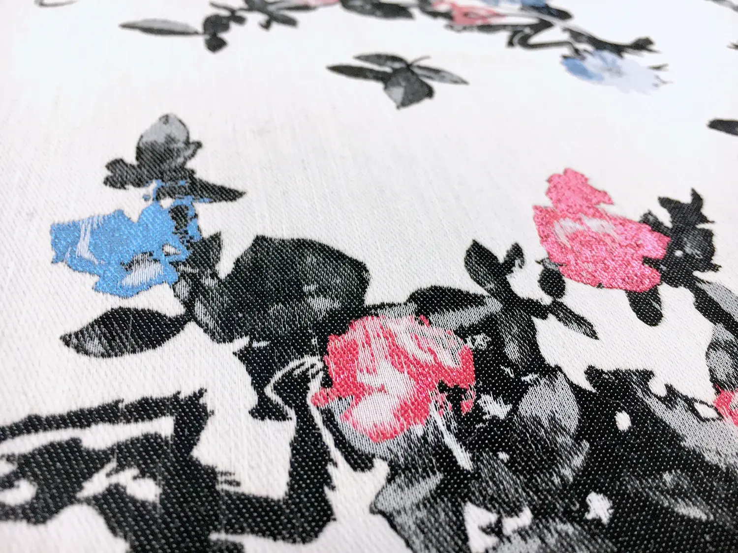 Silk and Cotton Metallic Floral Jacquard Brocade2