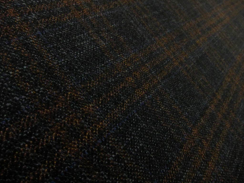 Italian Virgin Wool Bamboo Plaid Suiting0