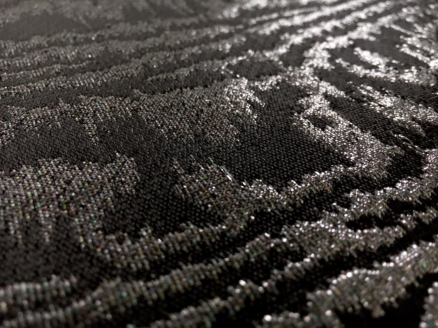 Metallic Moiré Brocade in Black2