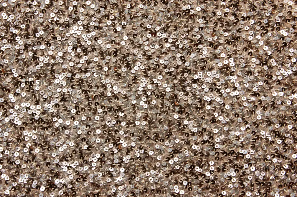 Sequins on Silk Chiffon0