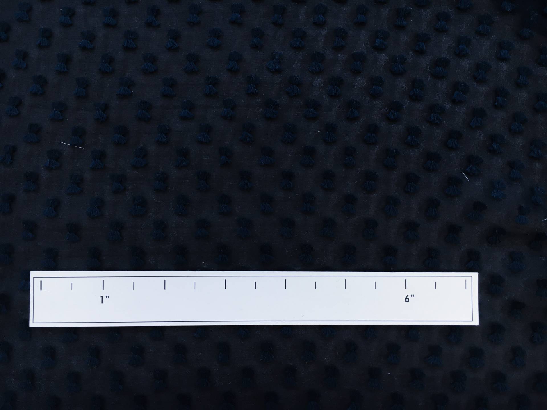 Silk and Cotton Swiss Dot Chiffon in Navy2