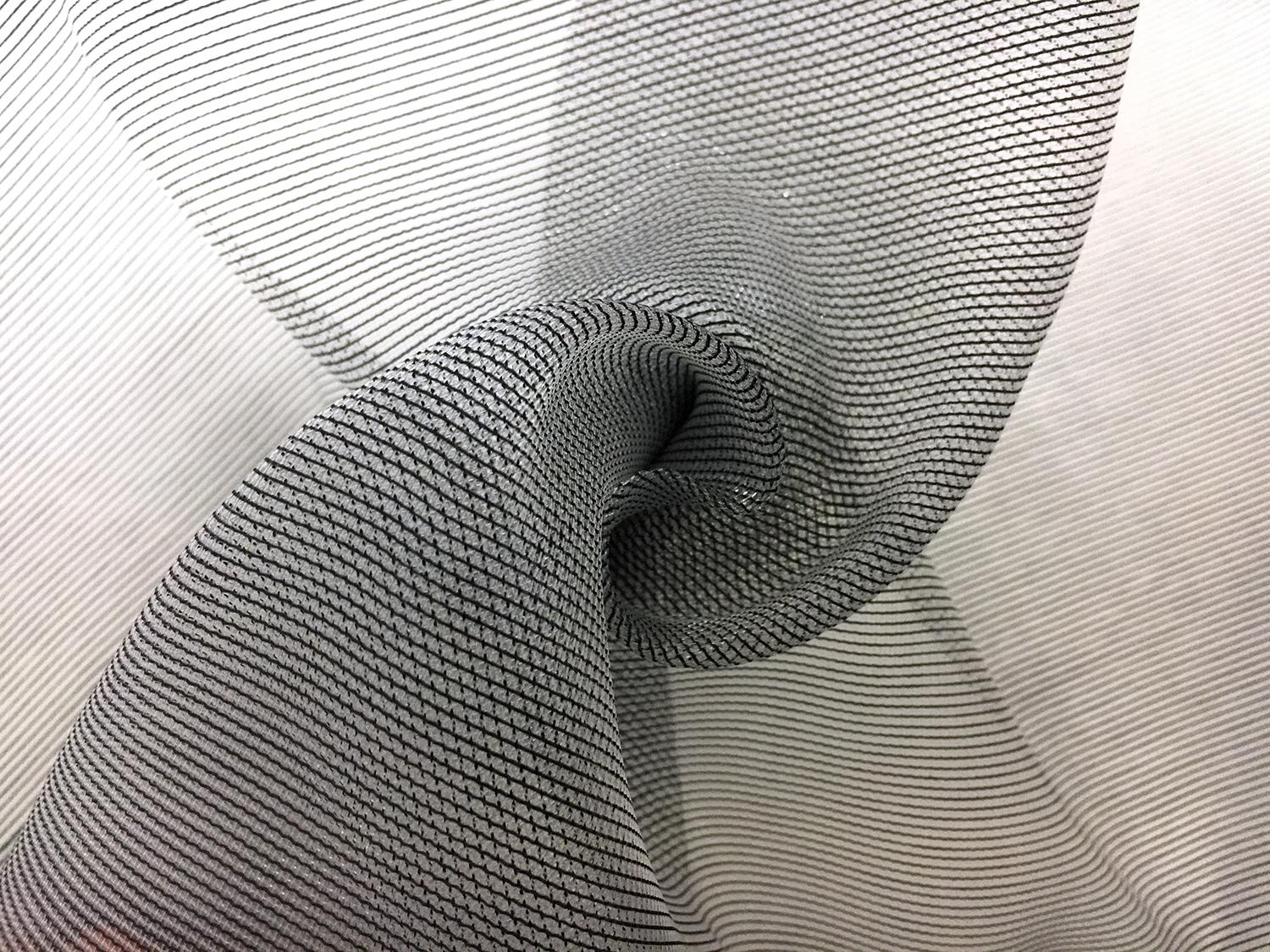 Italian Nylon Blend Mesh in Black Transparent1