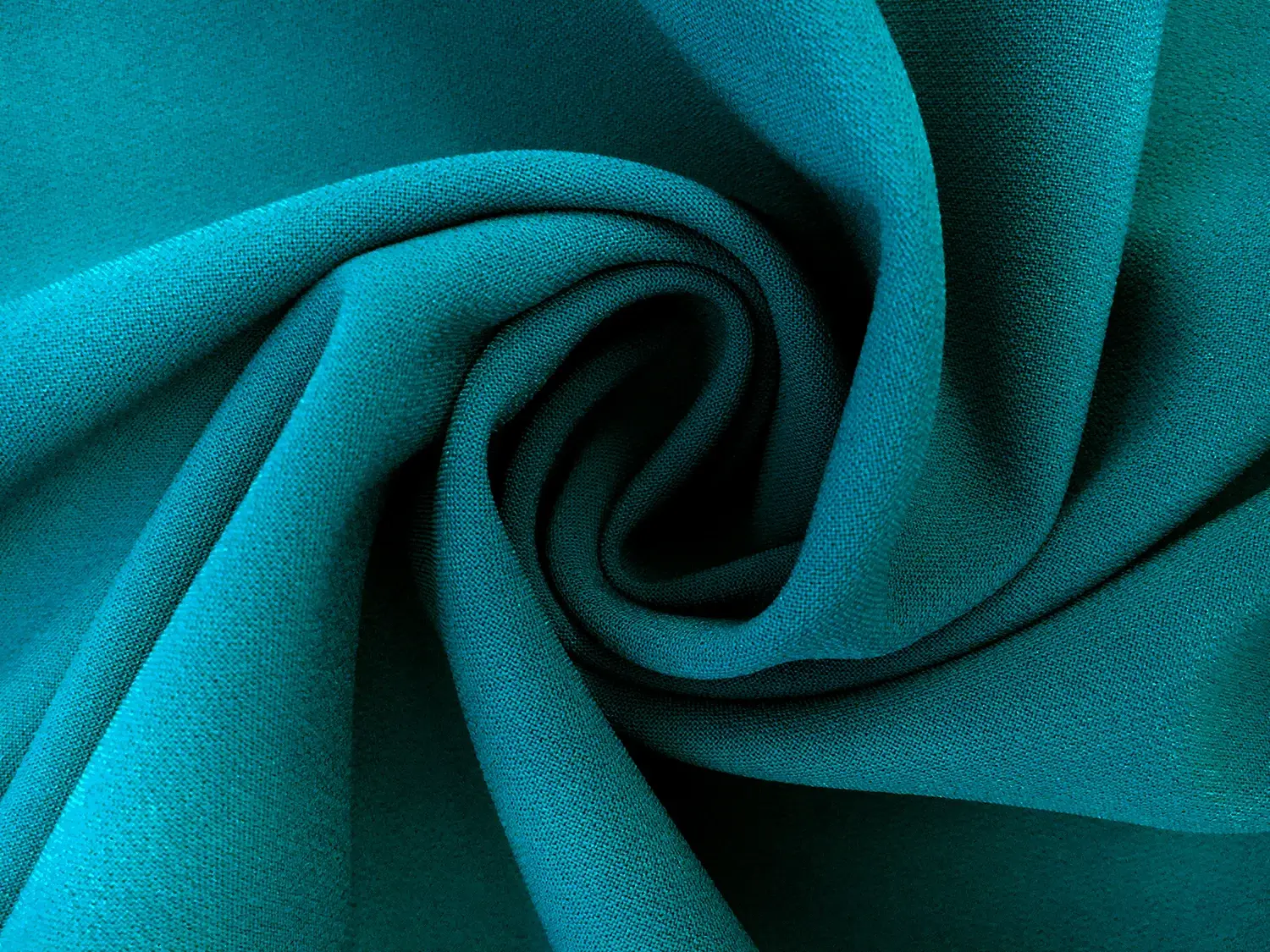 Polyester Stretch Crepe in Teal0