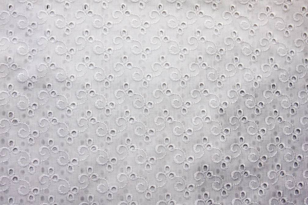 Cotton Eyelet in White1