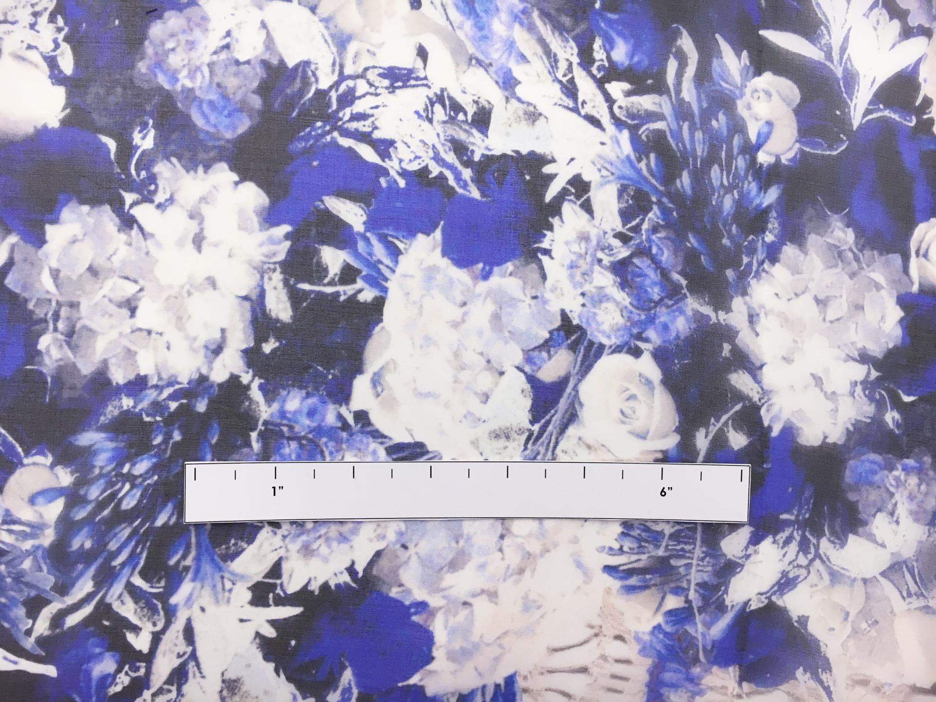 Printed Silk Organza with Floral Bouquets1