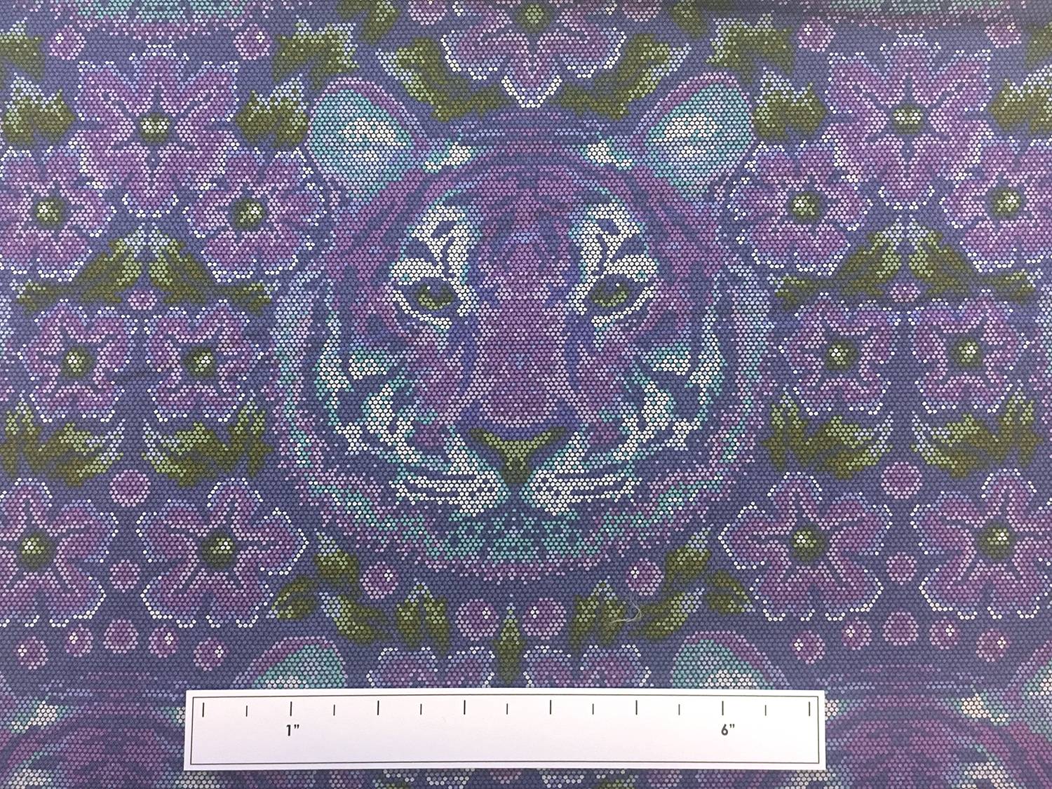 Cotton Broadcloth Purple Tiger Print3
