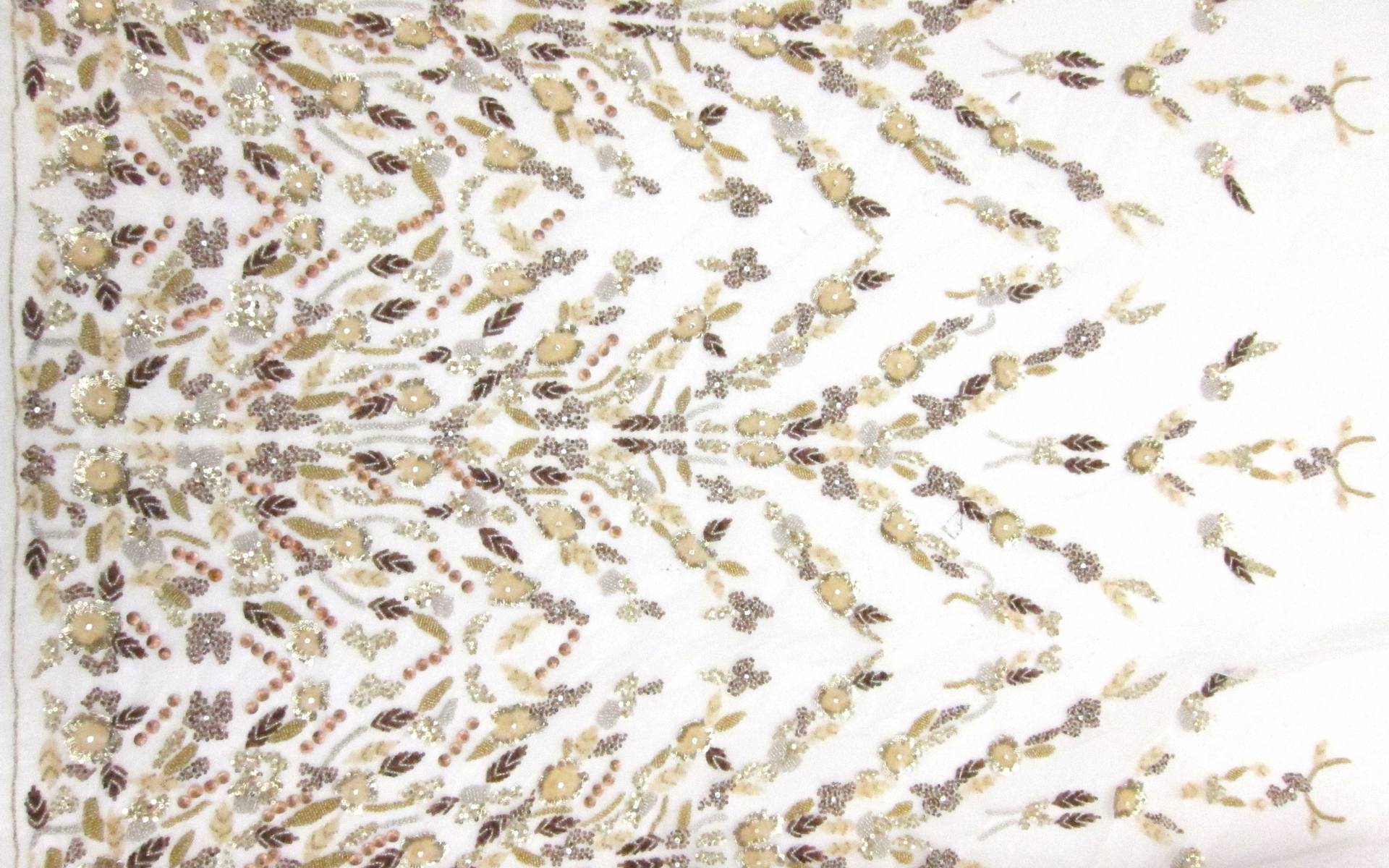 Beads and Sequins Embroidered on Tulle0