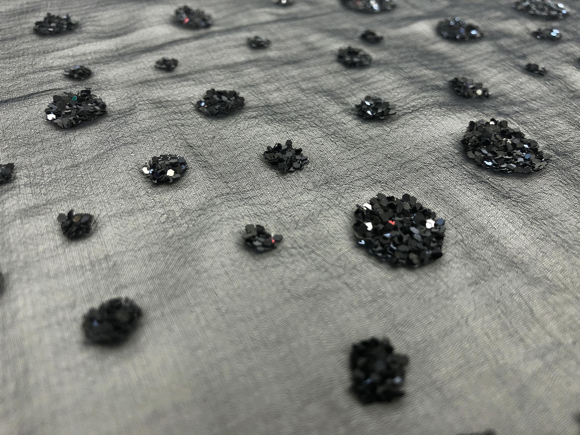 Flocked Glitter on Black Silk Chiffon2