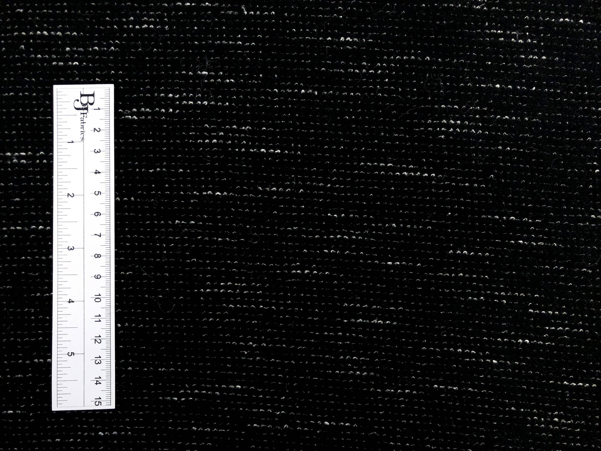Poly Wool Blend Novelty Felted Knit in Black3