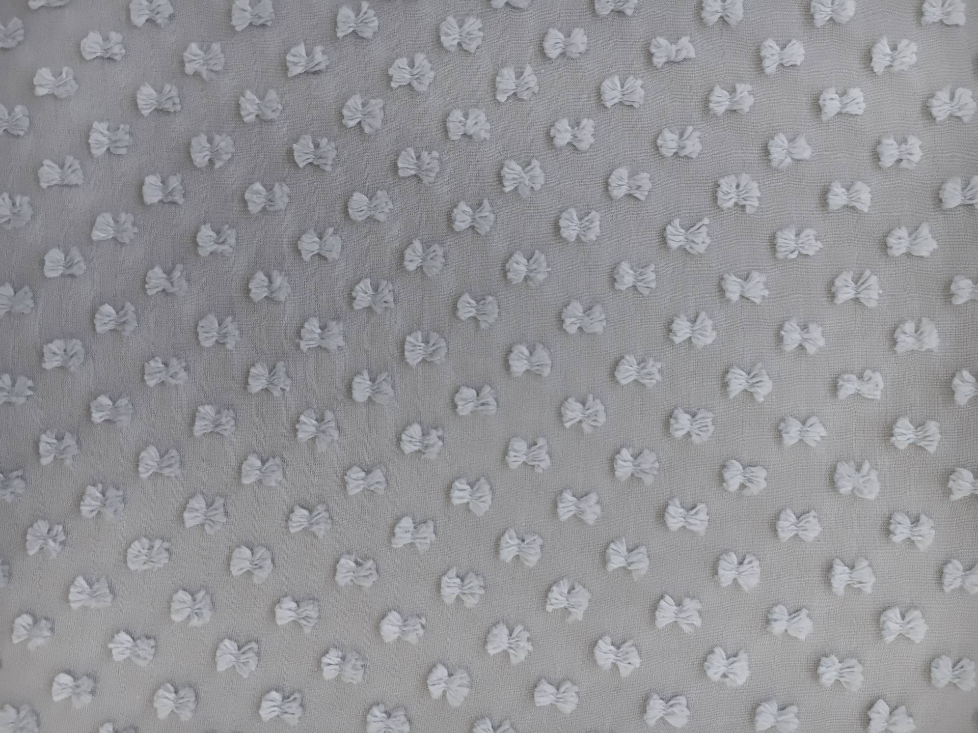 Silk and Cotton Swiss Dot Chiffon in Grey1