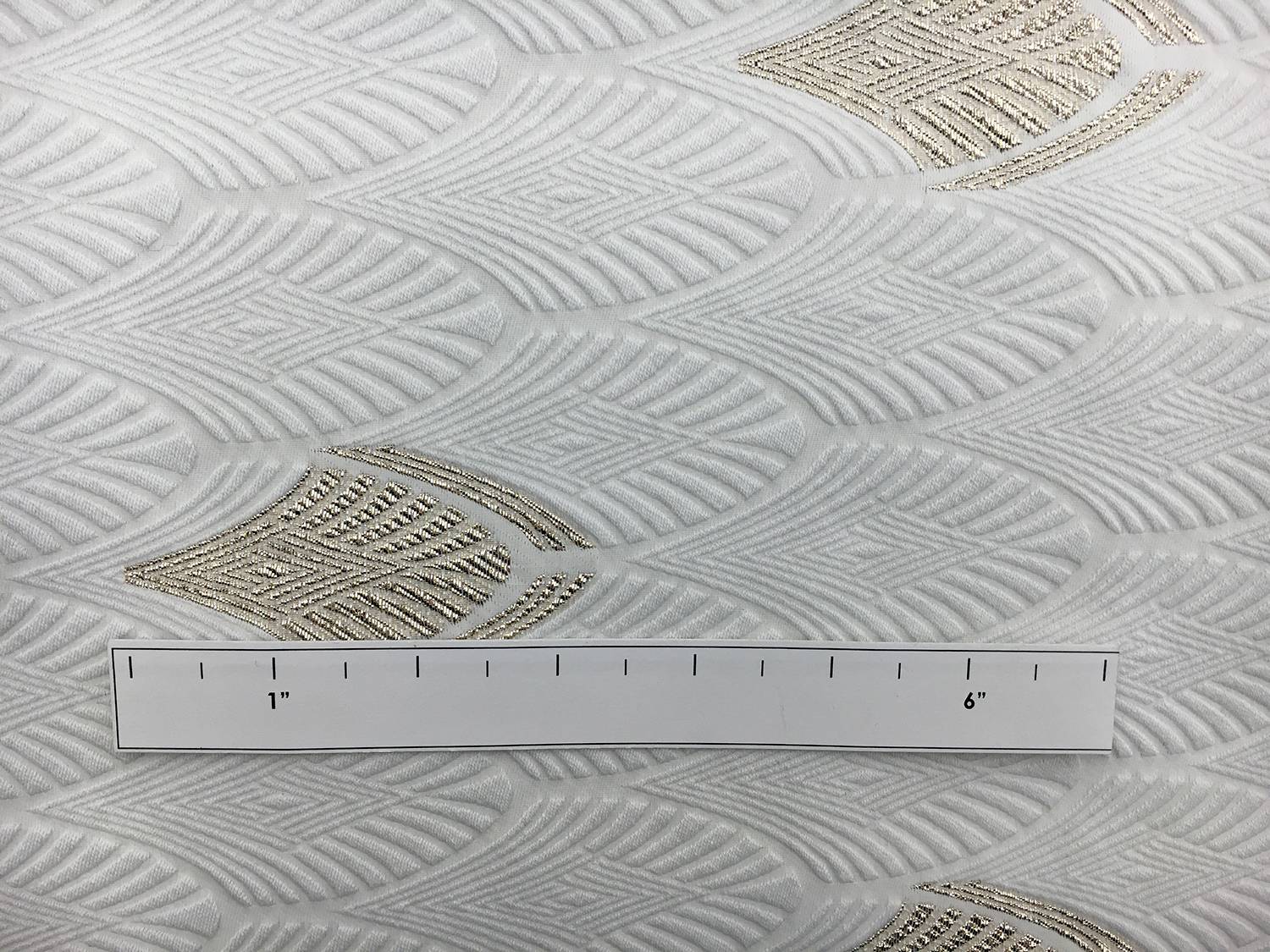 Silk and Cotton Blend with Metallic Jacquard Art Deco Details1