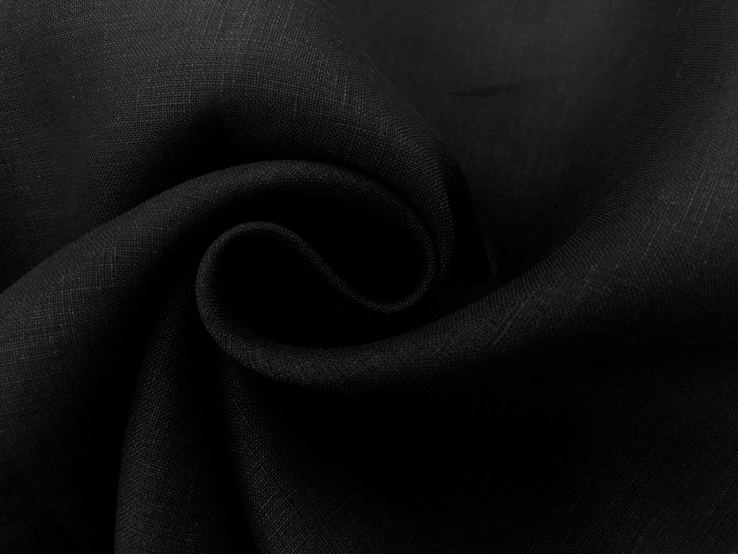 Sanforized Light Weight Linen in Black1