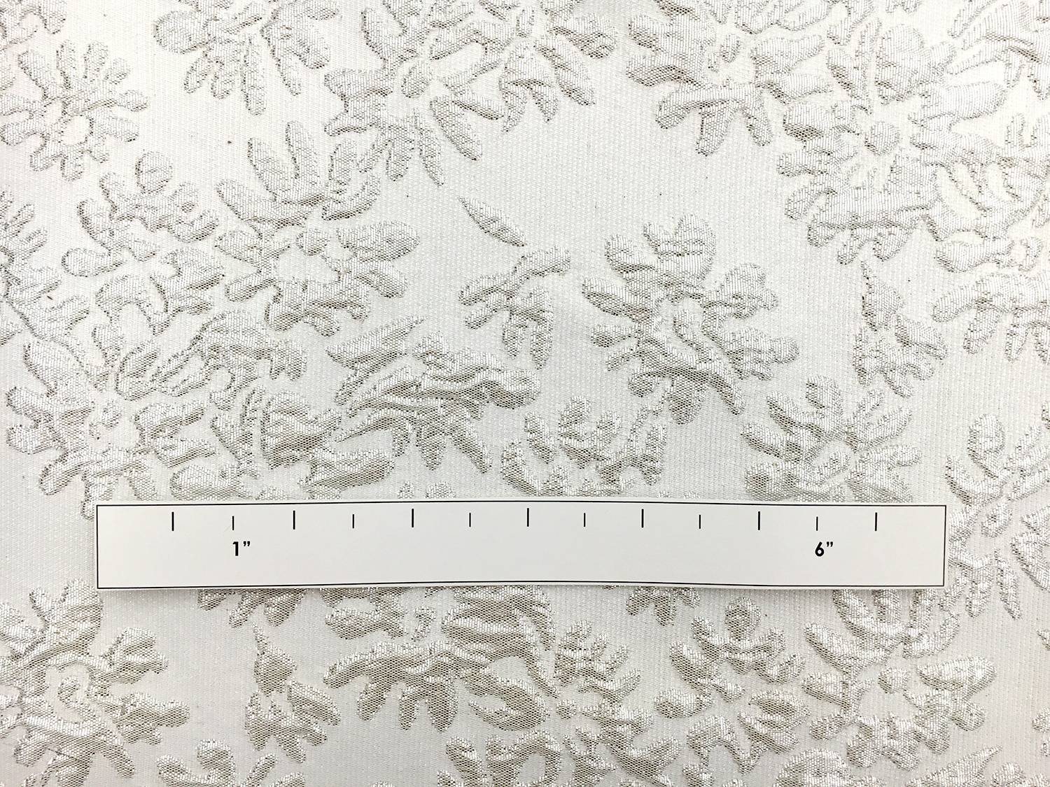 Metallic Floral Brocade in Silver1
