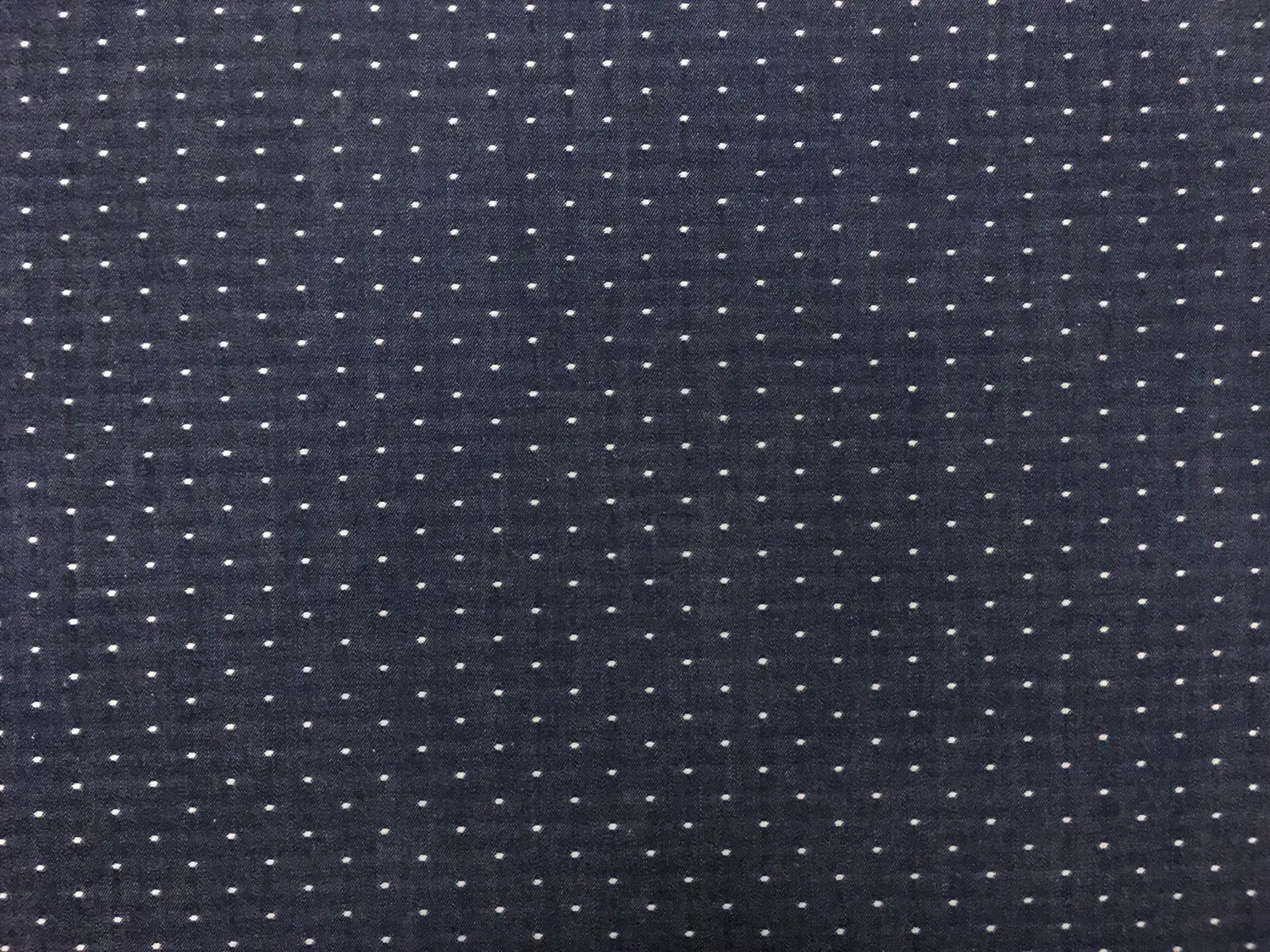 Cotton Chambray Dots in Indigo0
