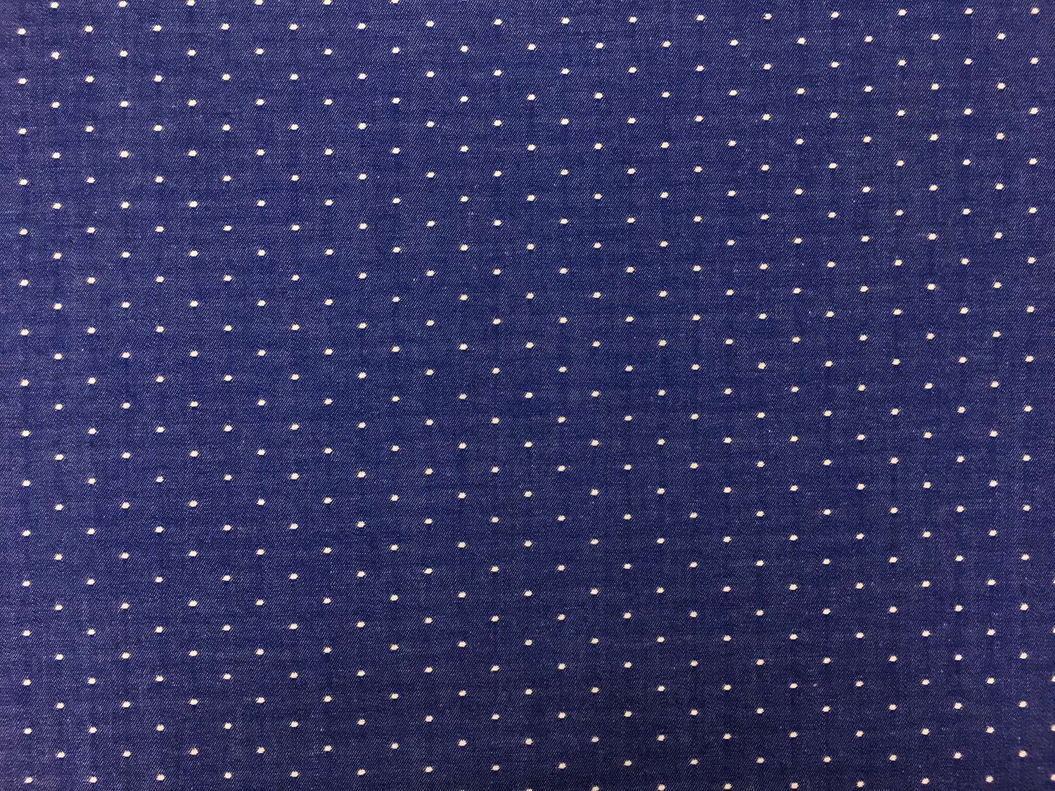 Cotton Chambray Dots In Royal0