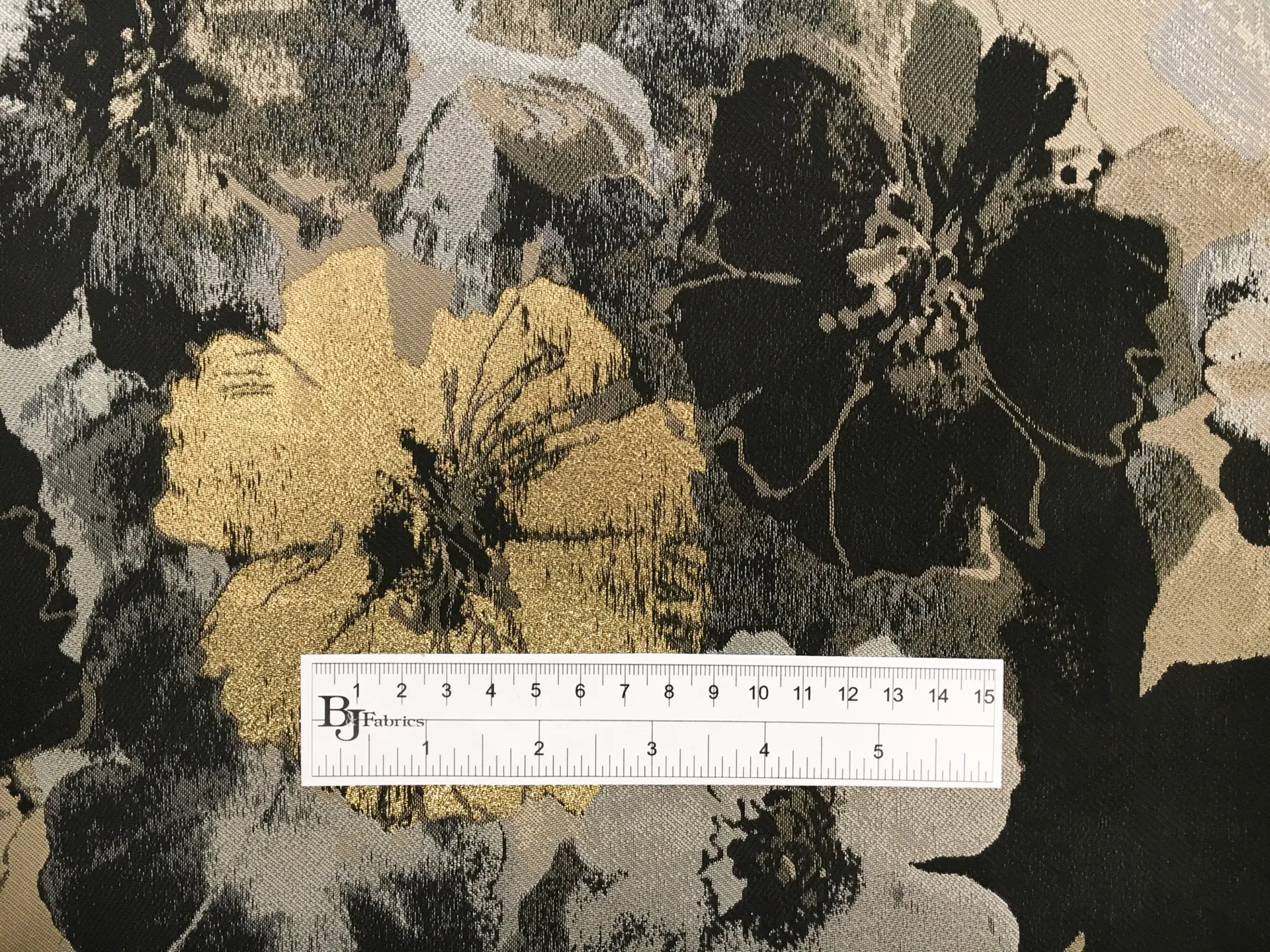 Metallic Jacquard Brocade with Florals 1