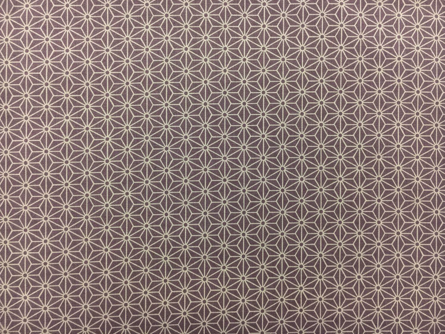 Japanese Cotton Geometric Tessellations Print in Lilac0
