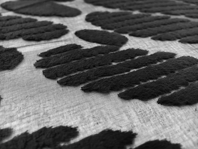 Silk and Rayon Burnout Velvet with Geometric Ovals2