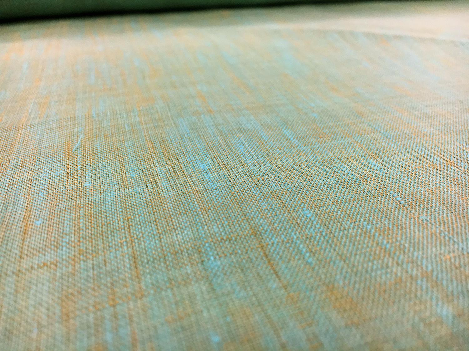 Two Toned Lightweight Linen in Turquoise Ochre
