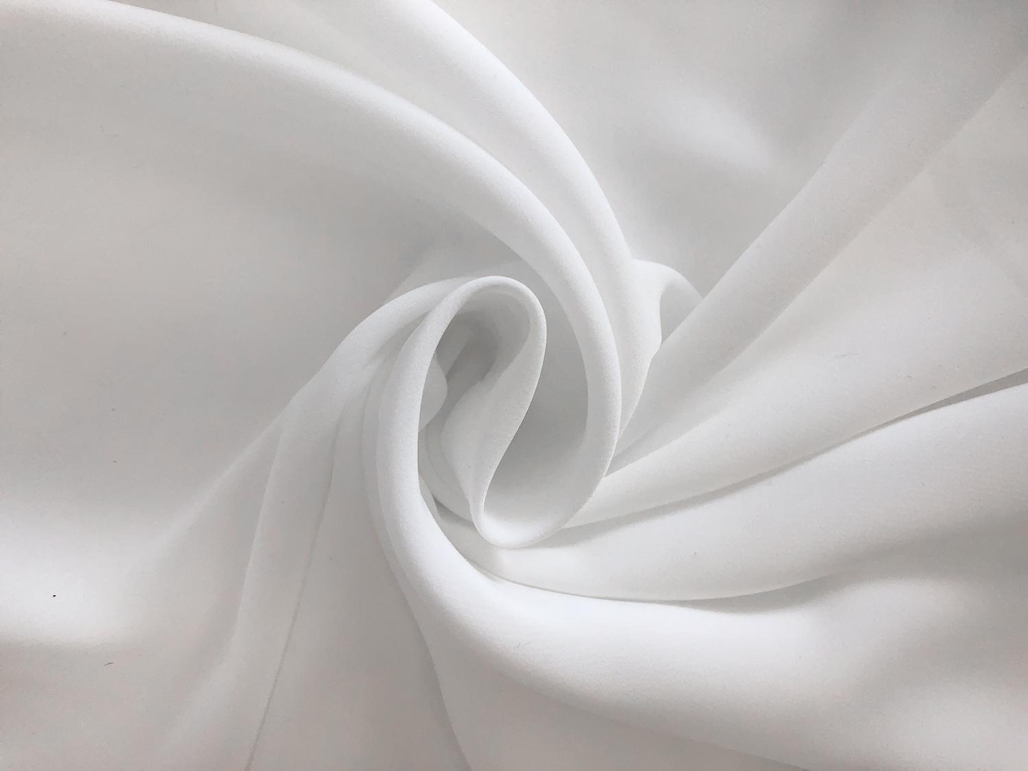 Polyester Powder Crepe De Chine in White1