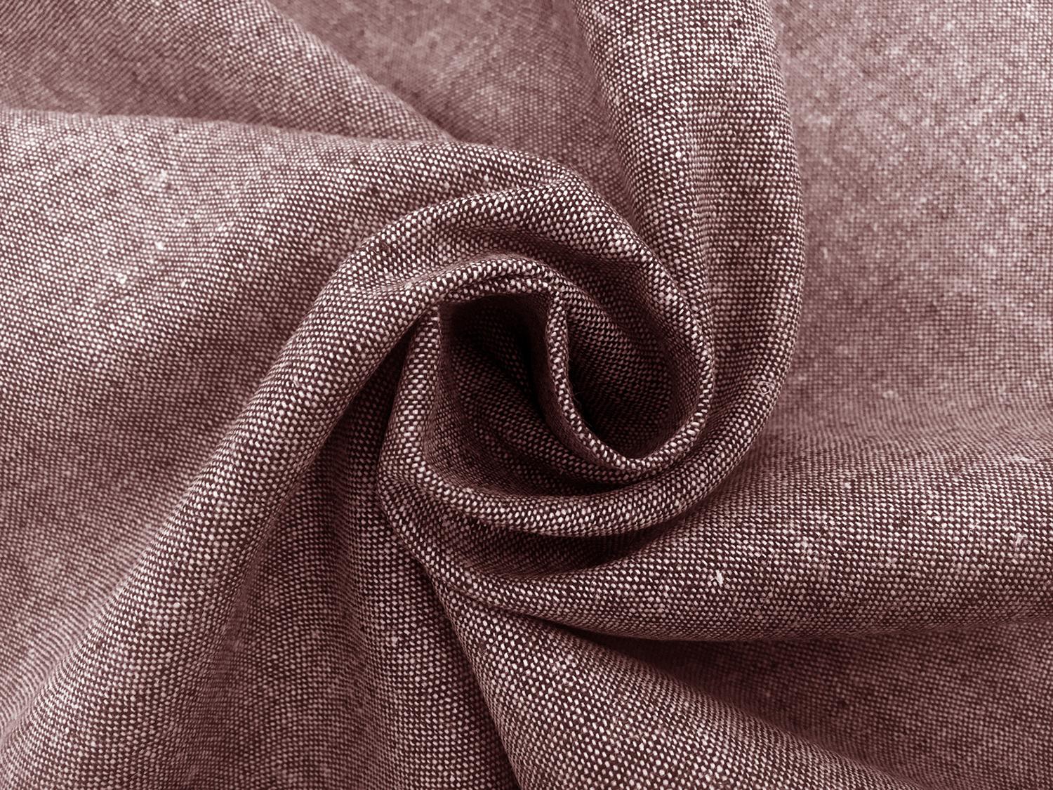 Yarn Dyed Linen Cotton Blend in Rust1