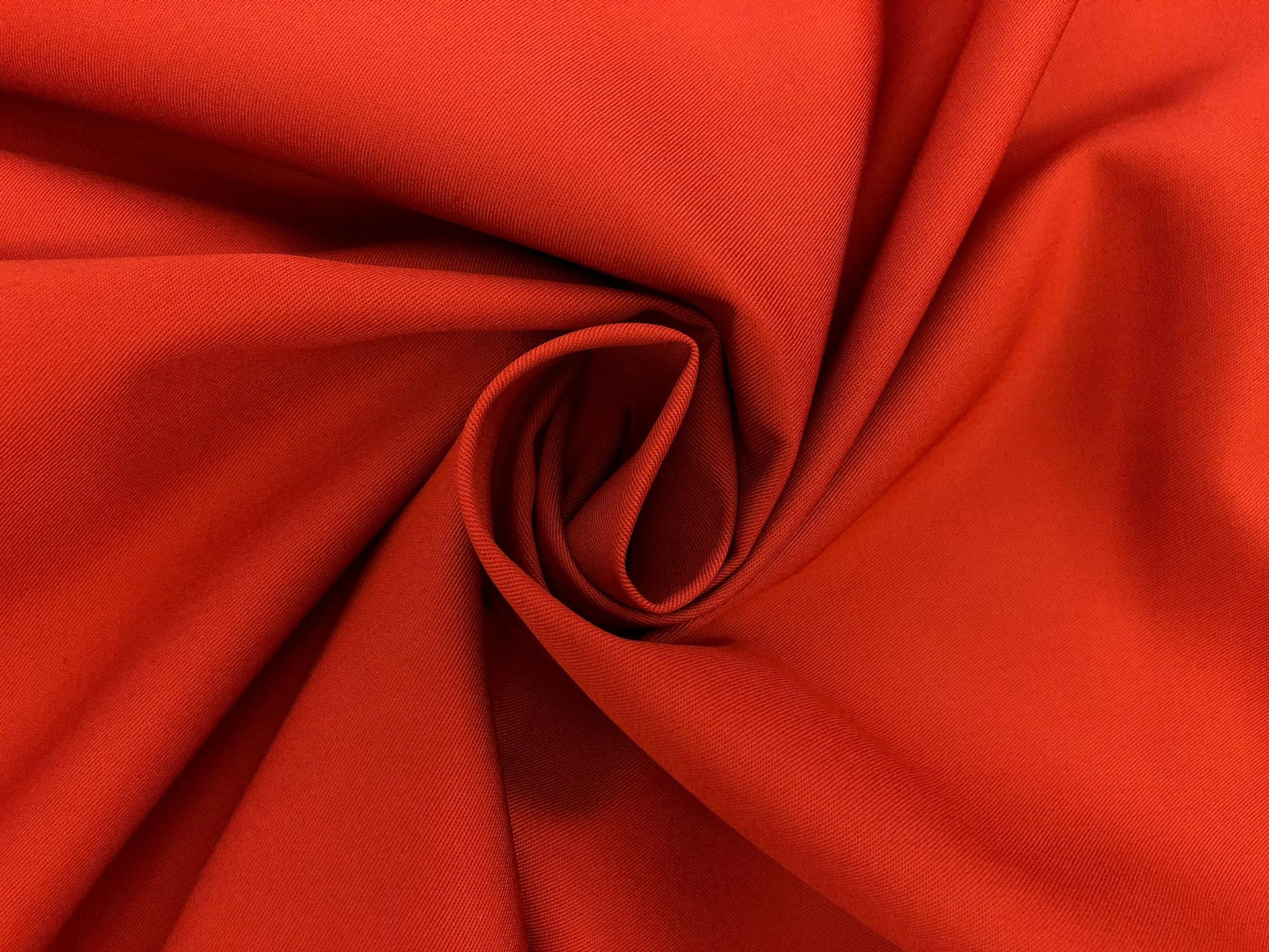 Combed Cotton Fineline Twill in Paprika1
