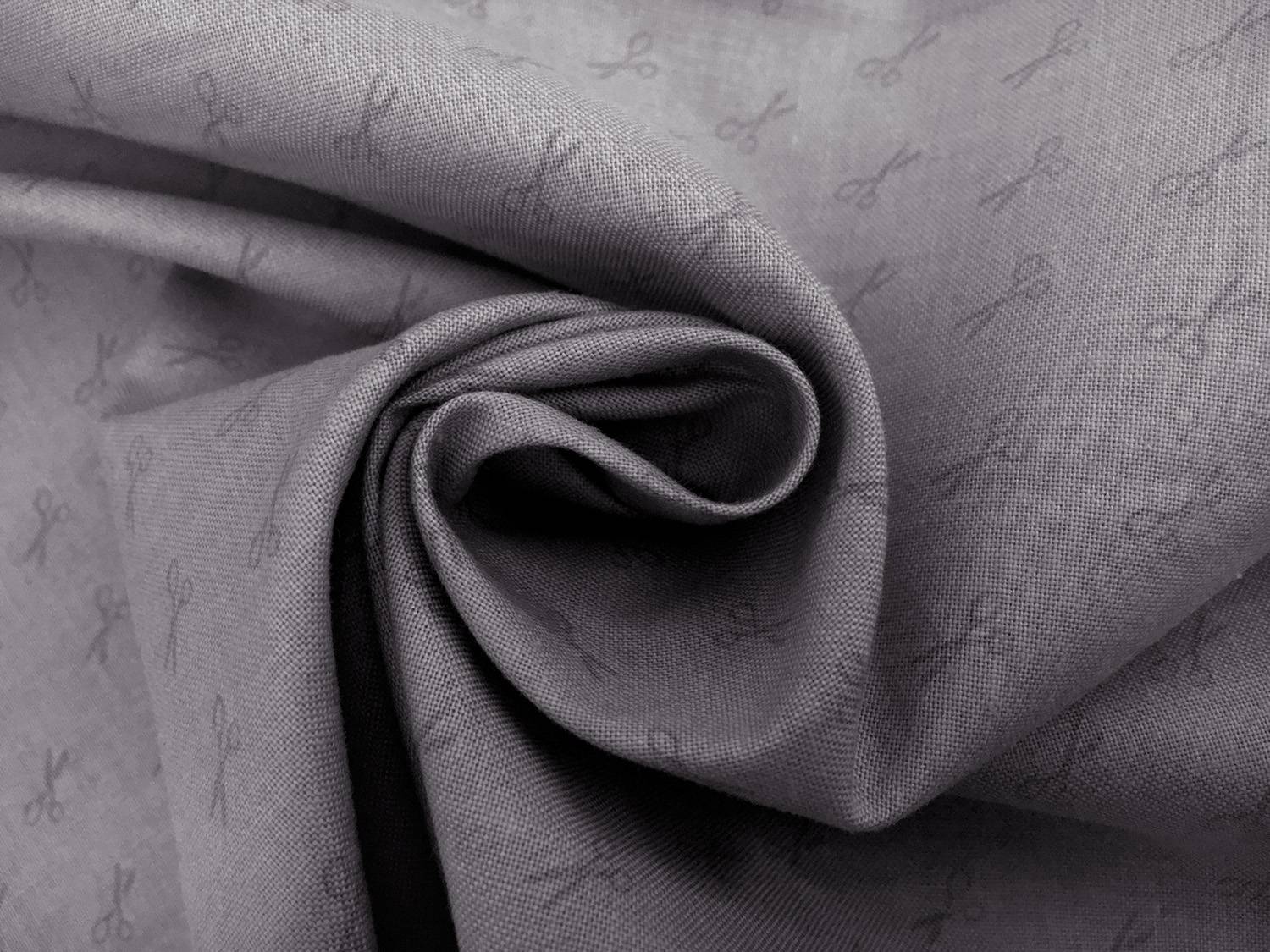 Cotton Broadcloth Little Scissors Print1