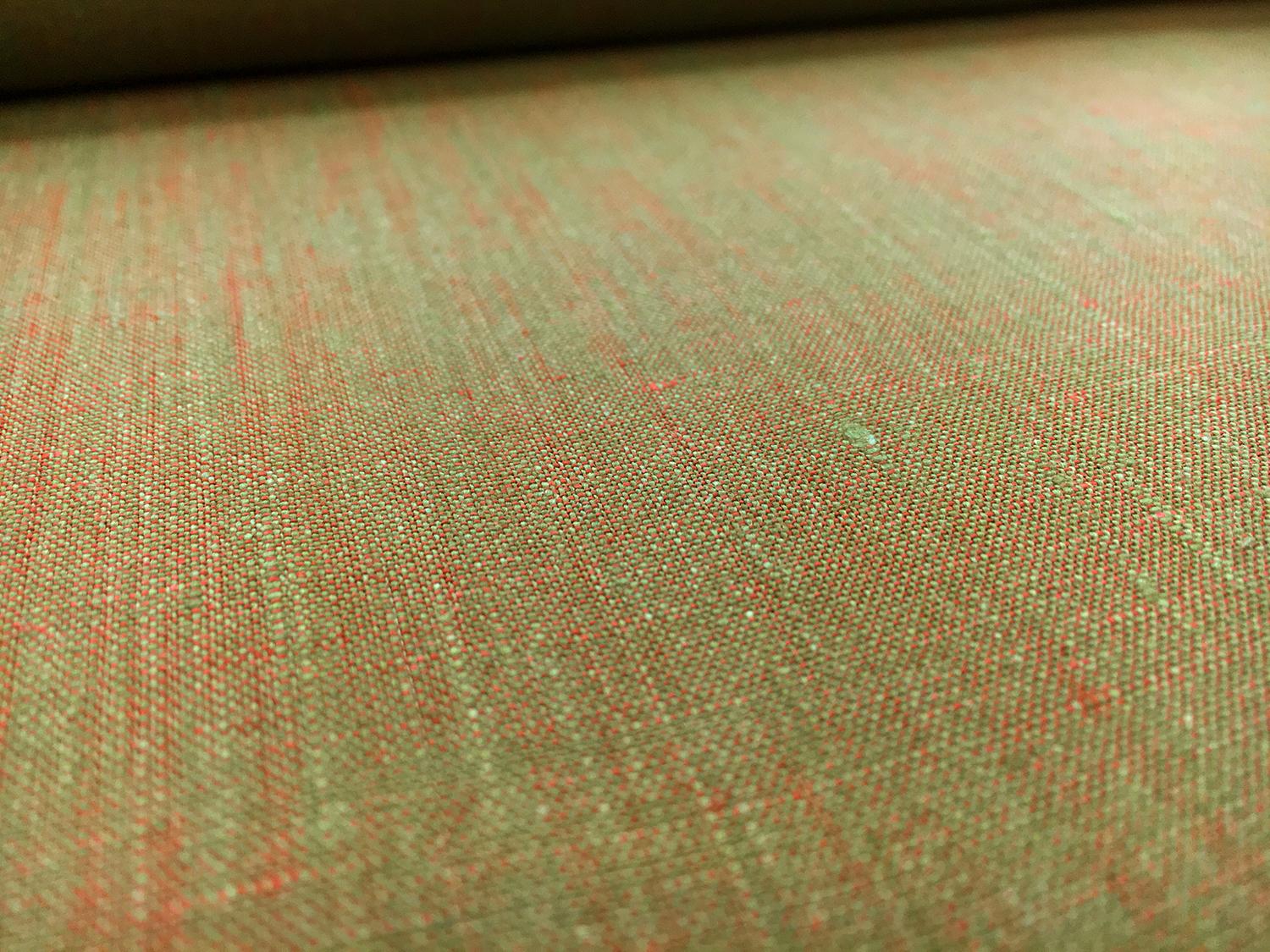 Two Toned Lightweight Linen in Olive Red