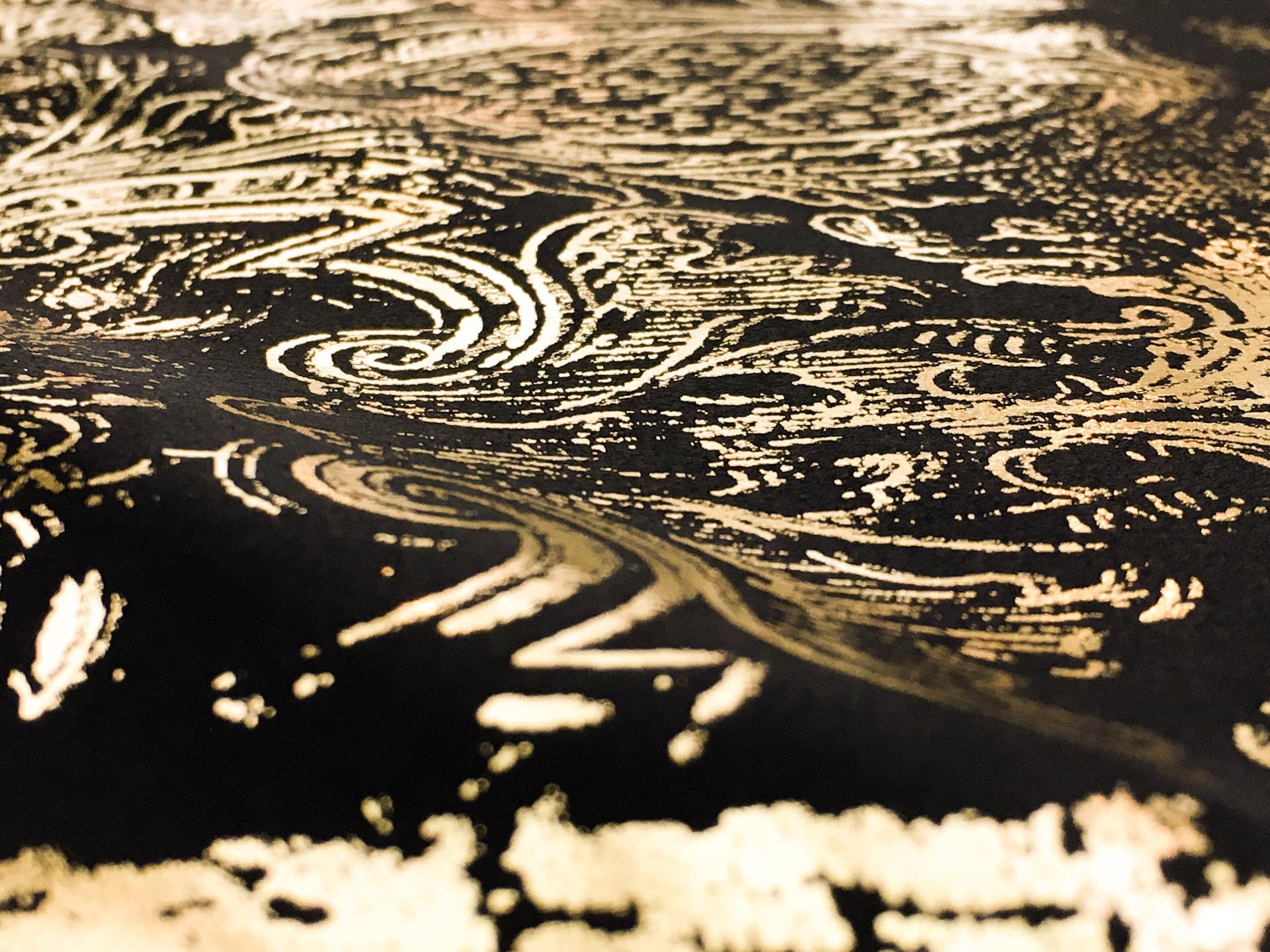 Printed Silk and Metallic Charmeuse2