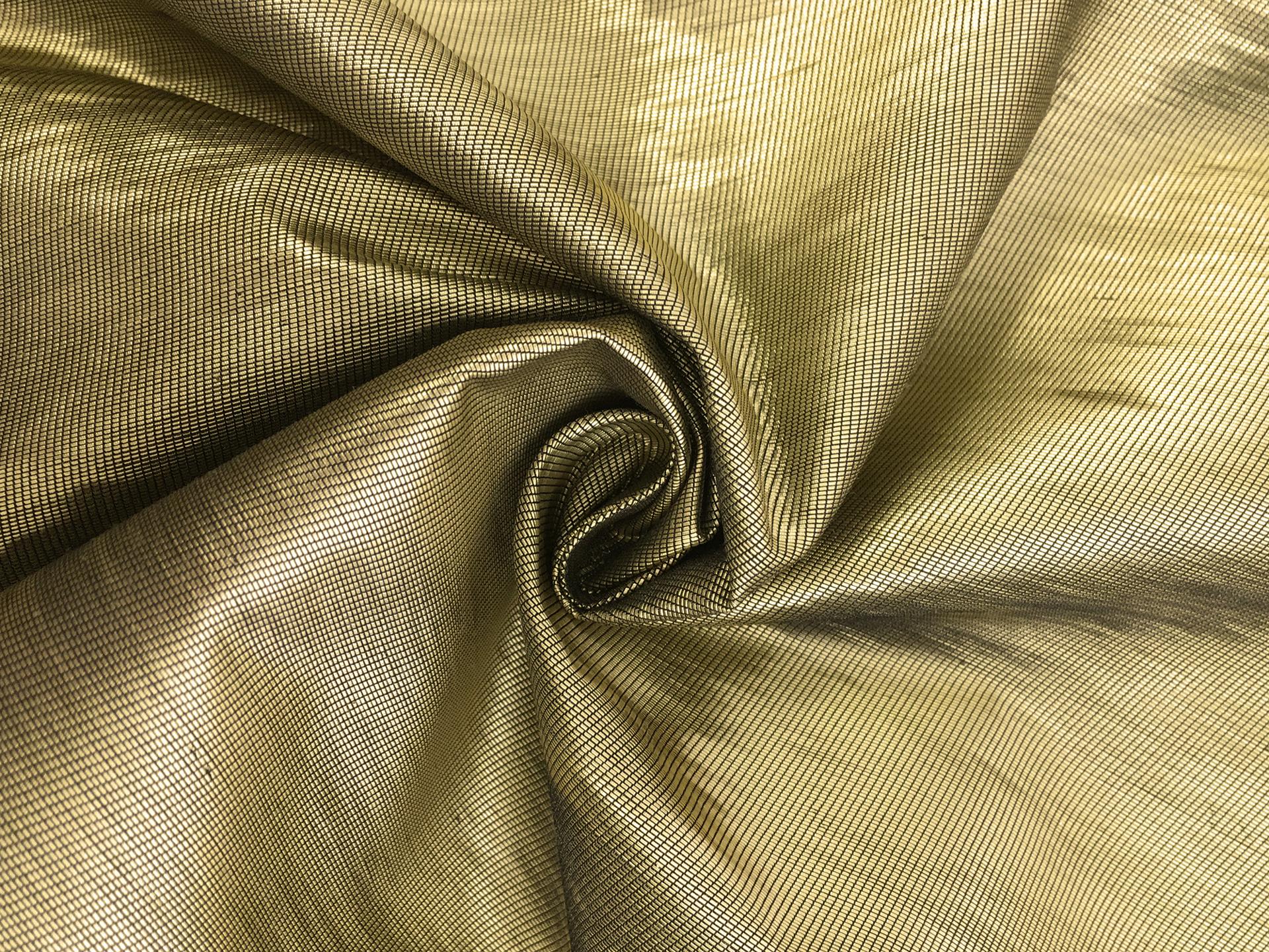 Metallic Cotton and Acetate Blend Moiré0