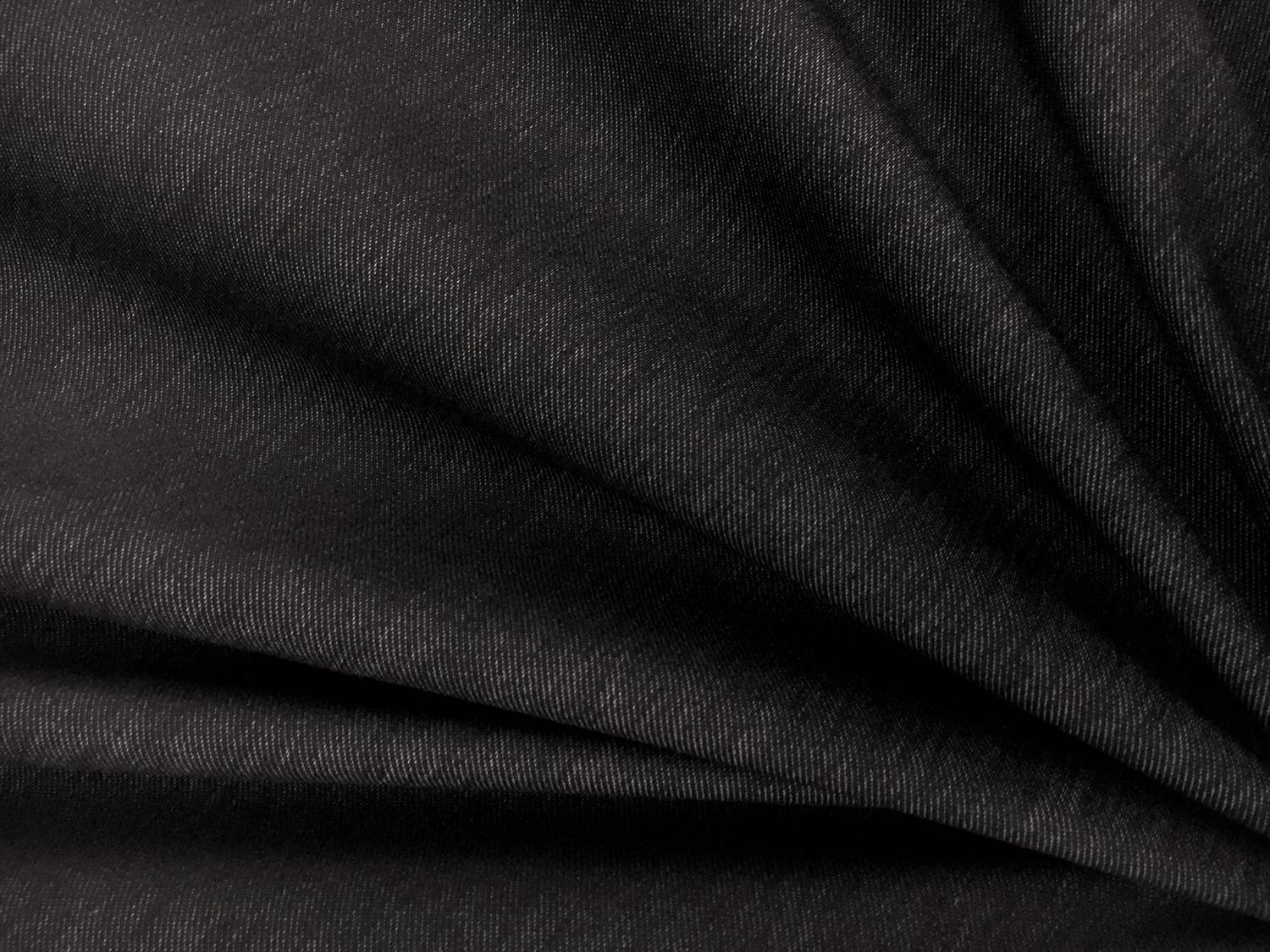 Denim Look Cotton Blend 4 Way Stretch in Black0