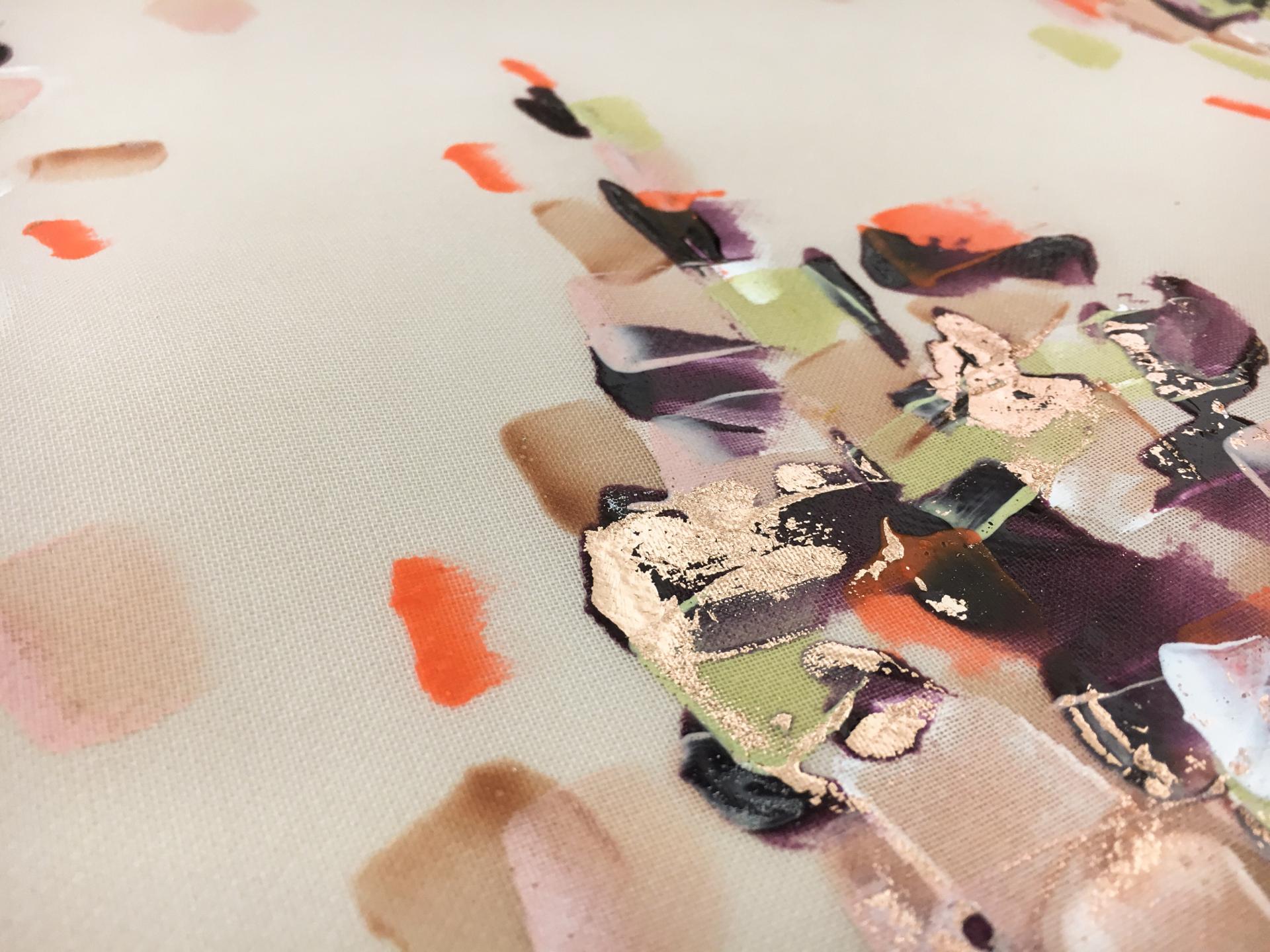 George Chakra Hand Painted Couture Silk Gazar with Impressionist Style Diamonds2