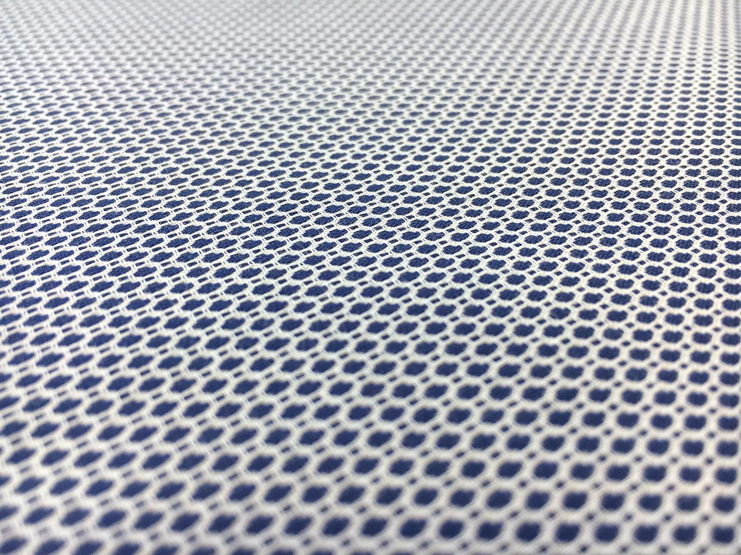 Cotton Oxford Dobby Shirting in Navy2