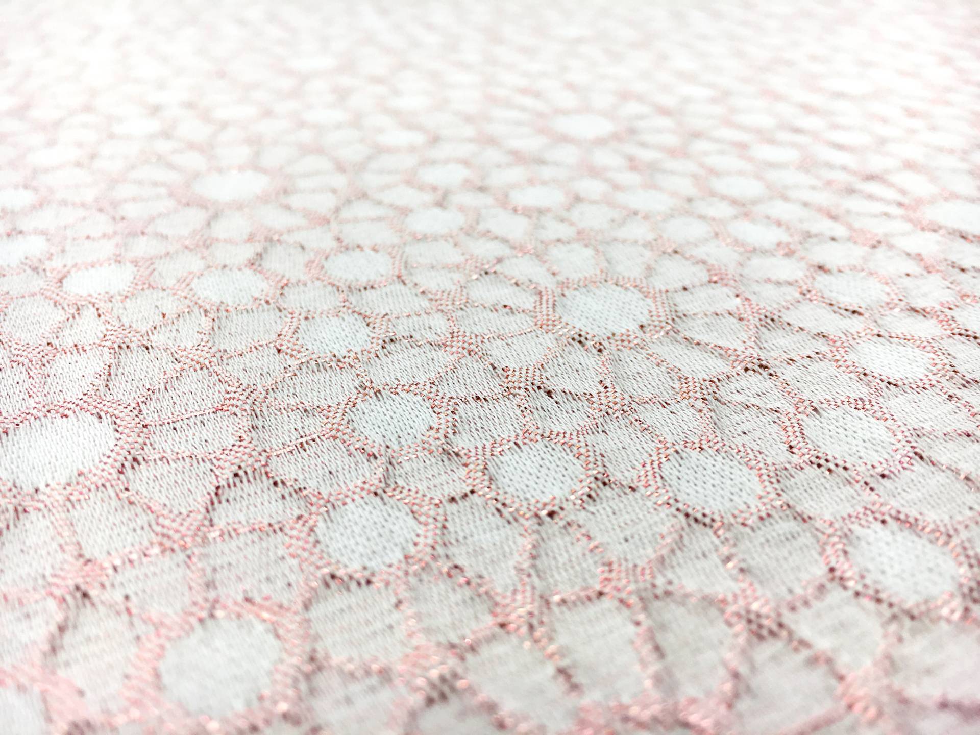 Metallic Acetate Blend Brocade in Light Pink0